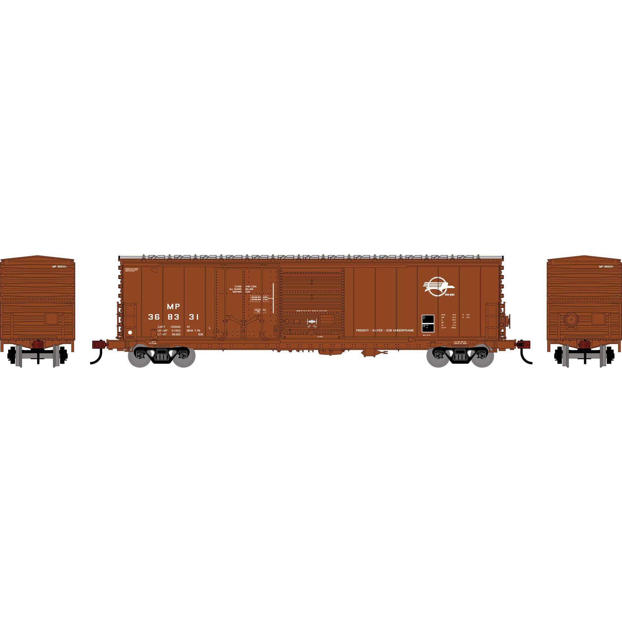 PREORDER Athearn HO 3034 50' ACF Combination Door Box Car, Missouri Pacific #368331