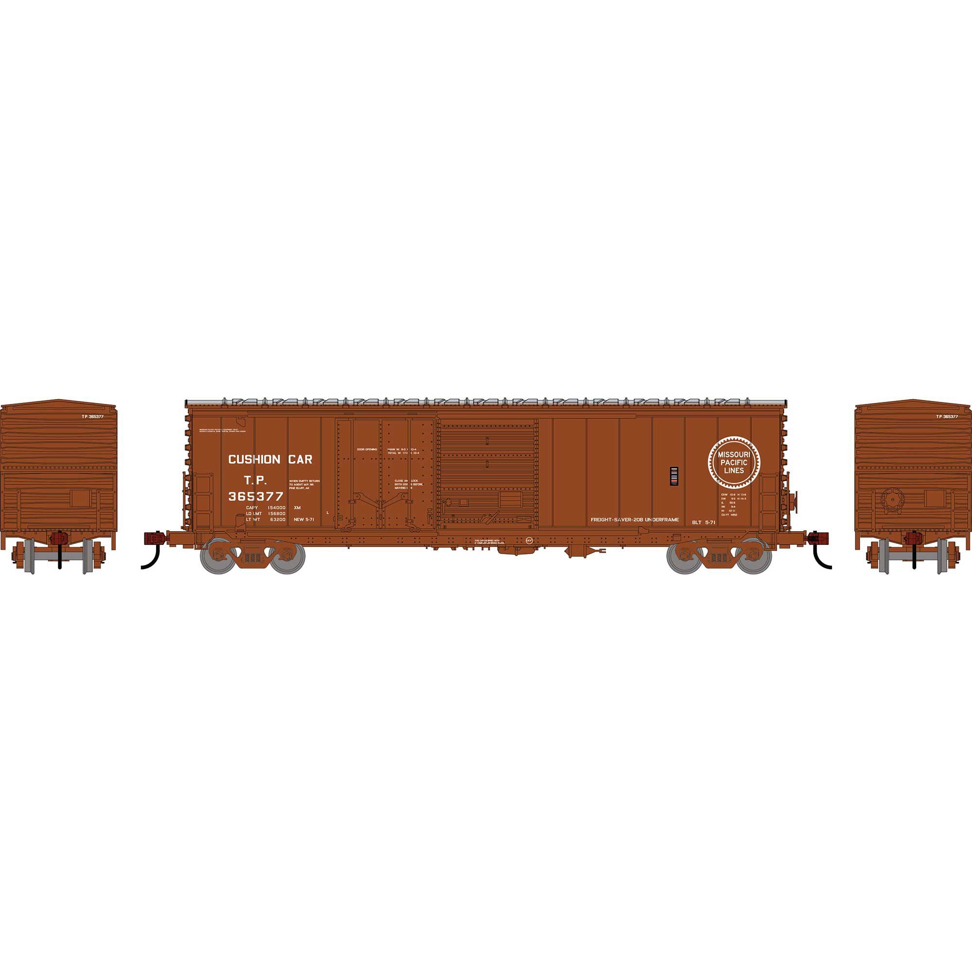 PREORDER Athearn HO 3036 50' ACF Combination Door Box Car, Texas & Pacific #365377