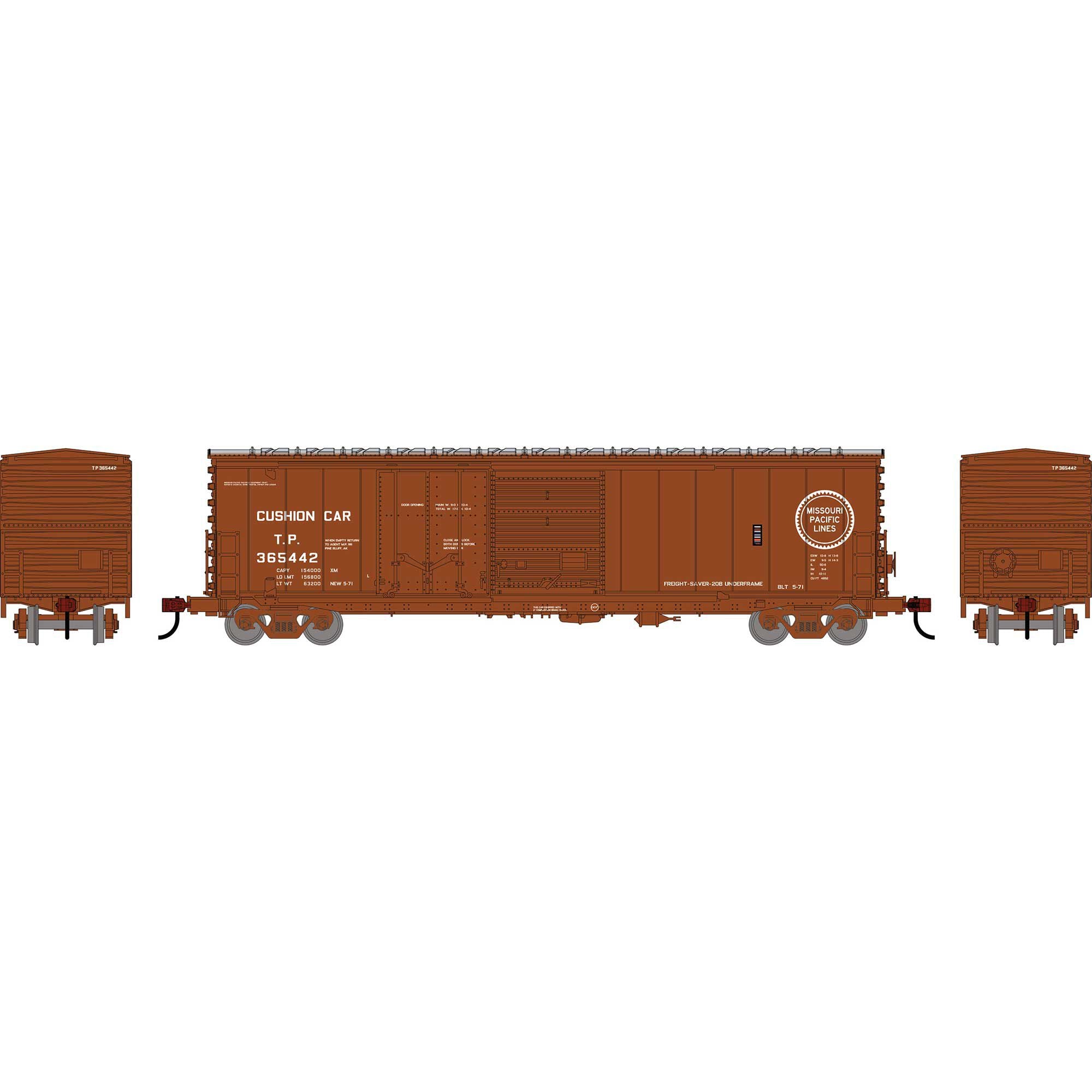 PREORDER Athearn HO 3037 50' ACF Combination Door Box Car, Texas & Pacific #365442