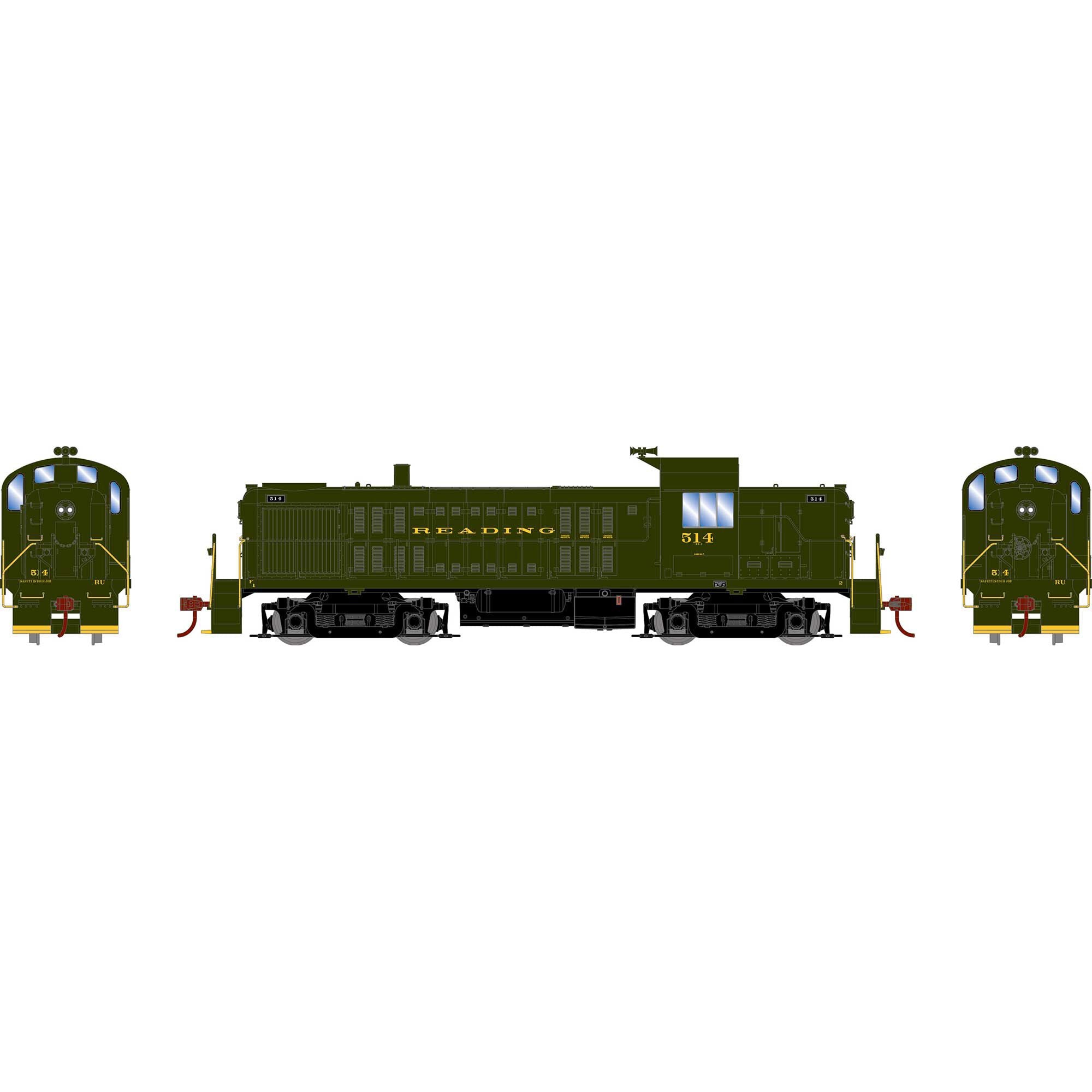 PREORDER Athearn HO 3076 RS-3 Diesel Locomotive, Reading #514 (DCC & Sound Equipped)