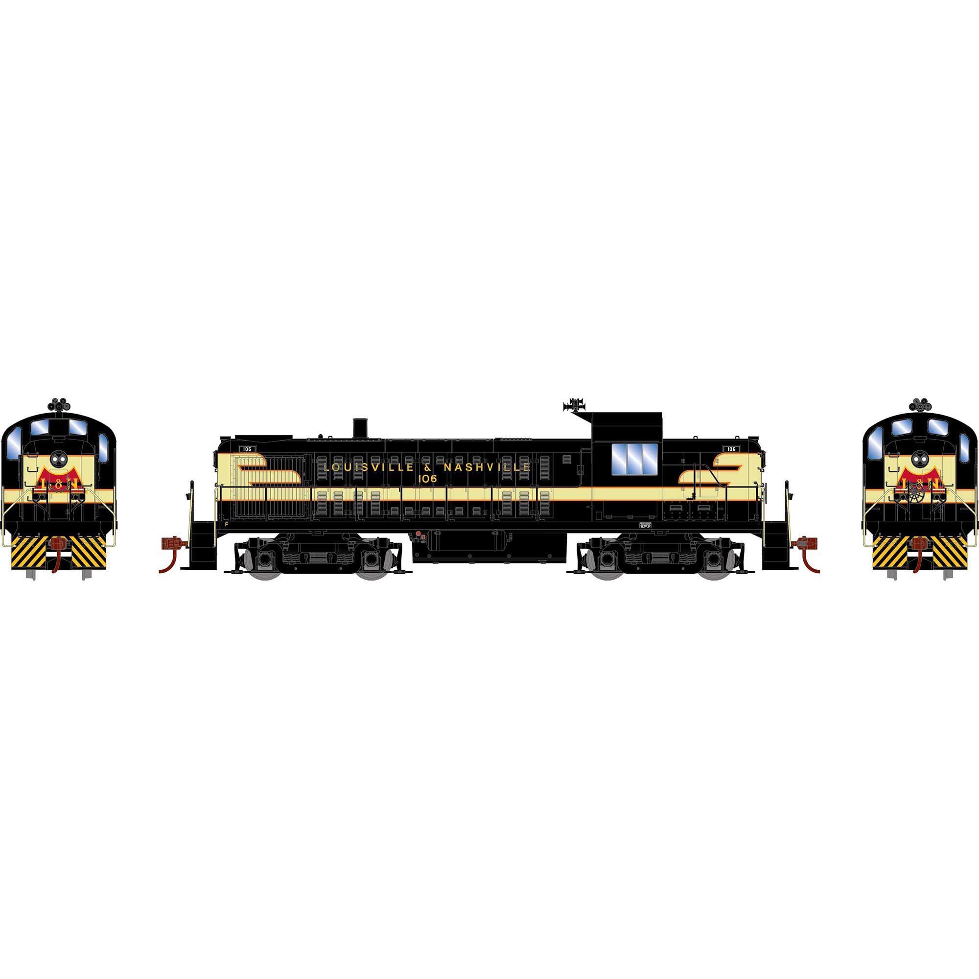PREORDER Athearn HO 3085 RS-3 Diesel Locomotive, Louisville & Nashville #106 (DCC & Sound Equipped)