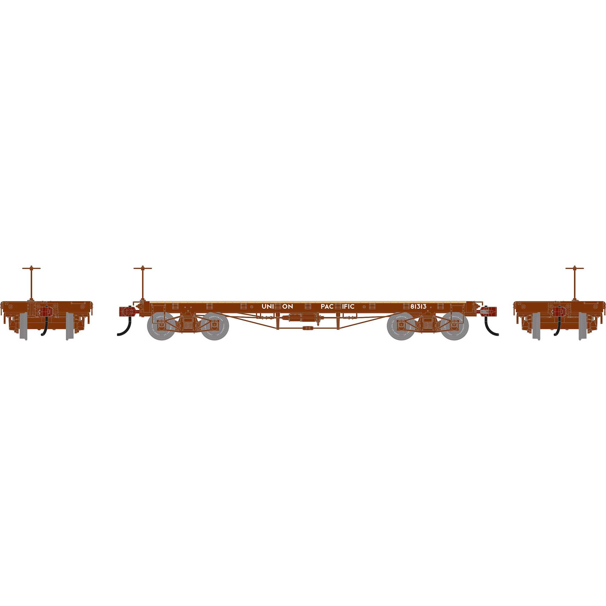PREORDER Athearn HO 3106 36 Flat Car, Union Pacific #81313