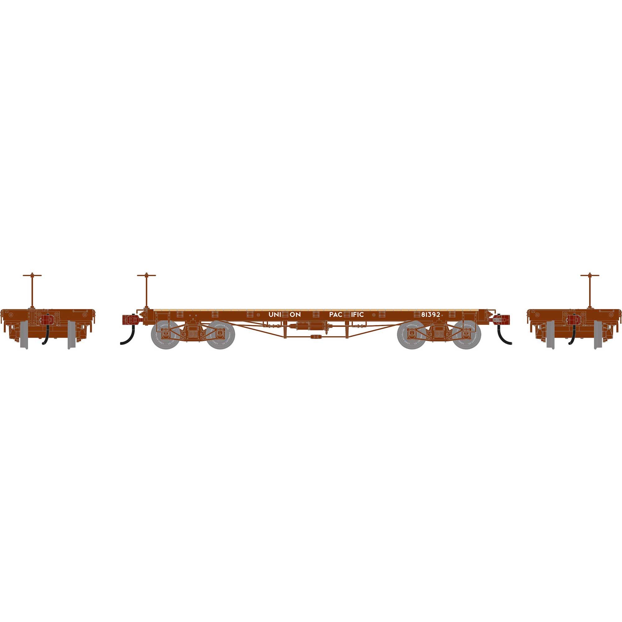 PREORDER Athearn HO 3107 36 Flat Car, Union Pacific #81392