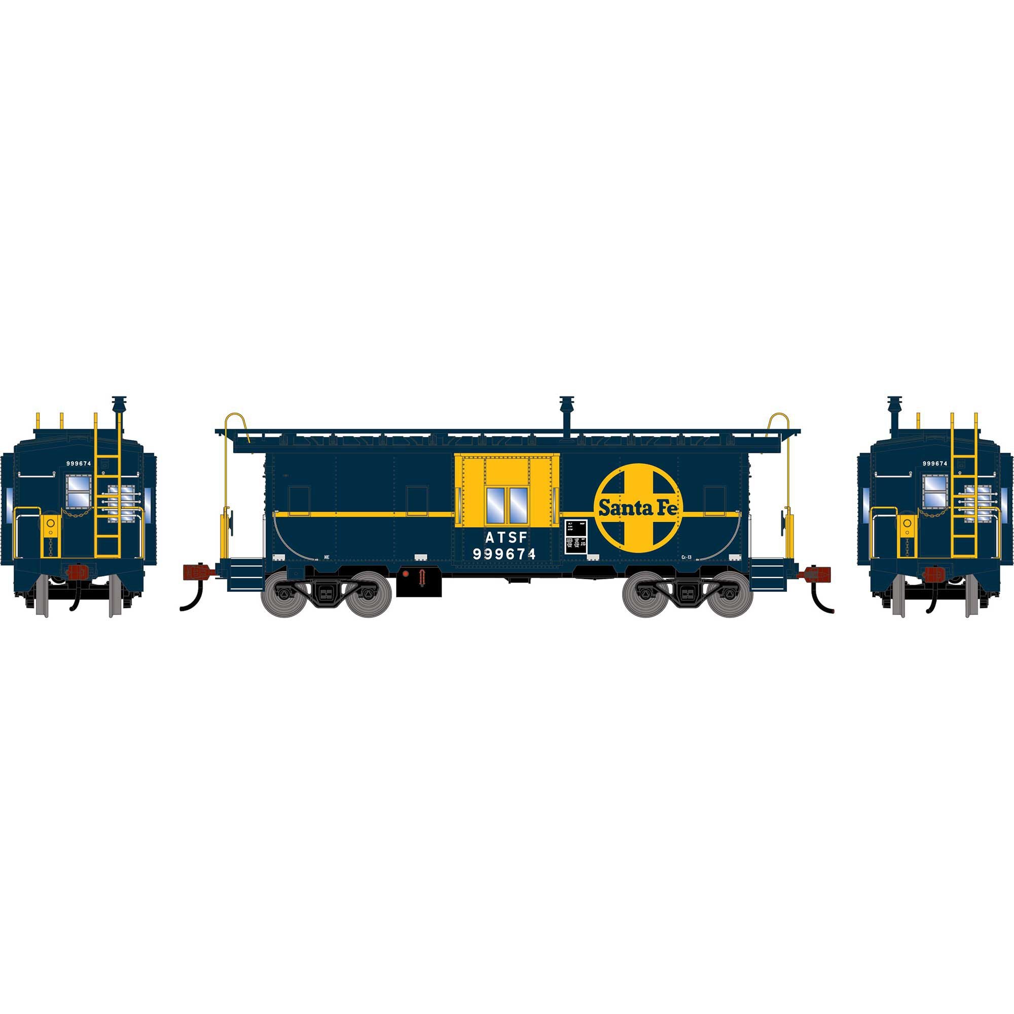 PREORDER Athearn HO 3143 Bay Window Caboose, Atchison Topeka & Santa Fe Legendary Liveries #999674