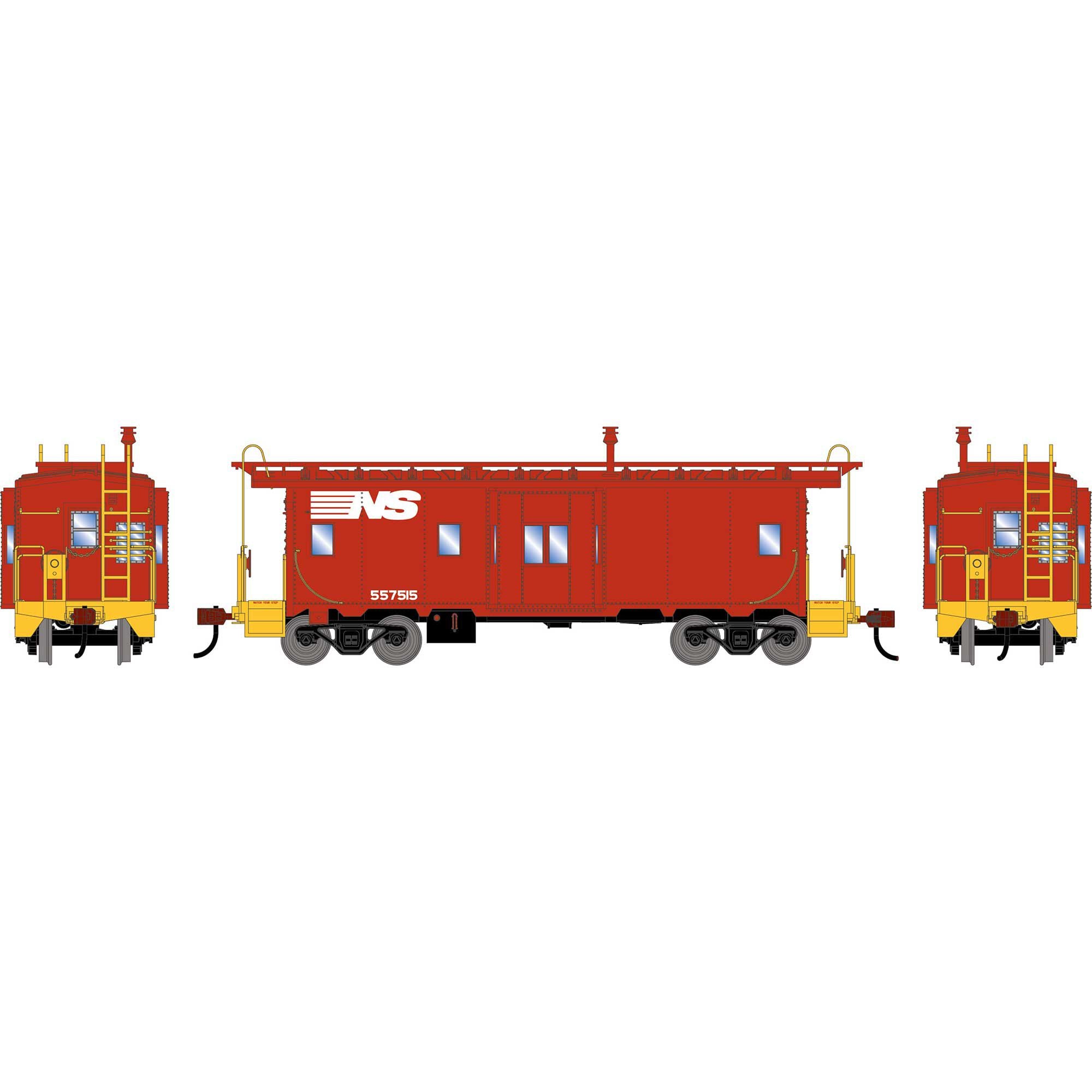 PREORDER Athearn HO 3151 Bay Window Caboose, Norfolk Southern #557515