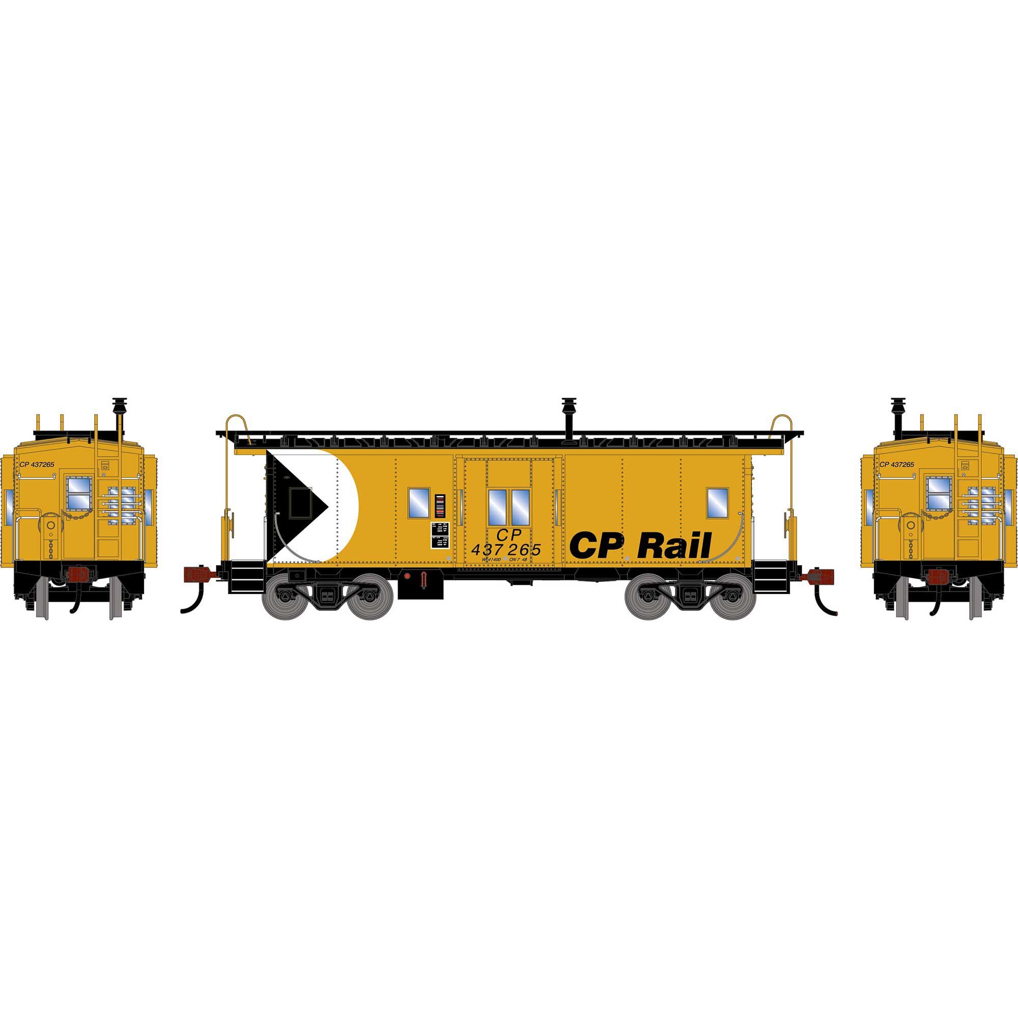 PREORDER Athearn HO 3156 Bay Window Caboose, Canadian Pacific #437265