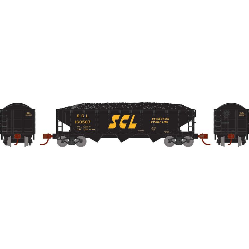 Athearn ATH28576 N 40' Offset Coal Hopper With Load, SCL #160587