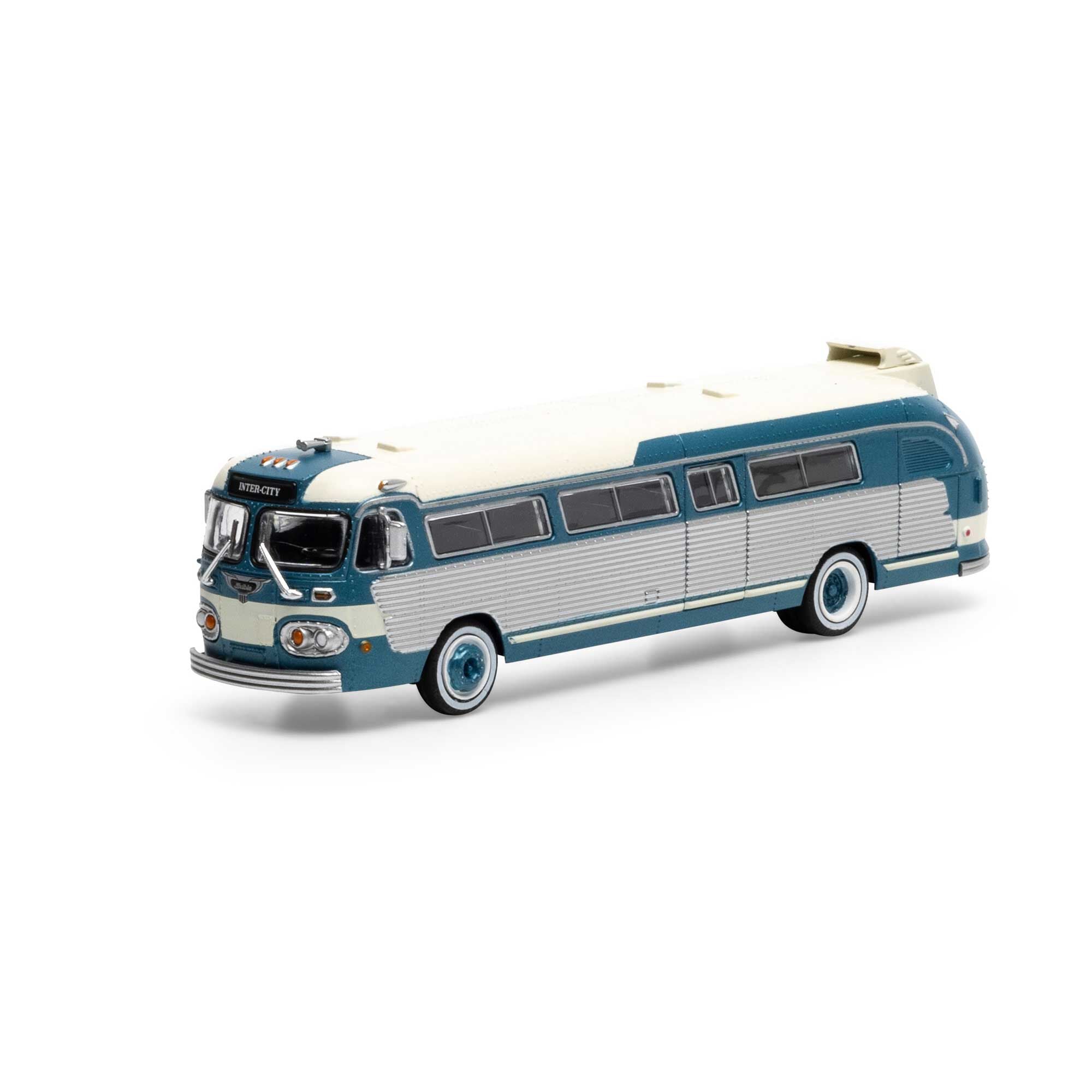 Athearn ATH29071 HO Intercity Bus, Teal & Cream