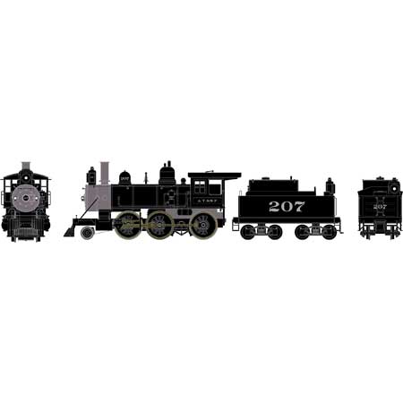 Athearn ATH87311 HO RTR Old Time 2-6-0 Mogul w/DCC & Sound,ATSF#207