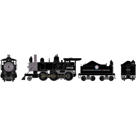 Athearn ATH87312 HO RTR Old Time 2-6-0 Mogul w/DCC &Sound,D&RGW#940