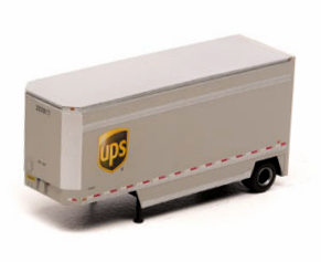 Athearn HO 90208 28' Drop Sill Trailer, UPS (with Shield) #202017