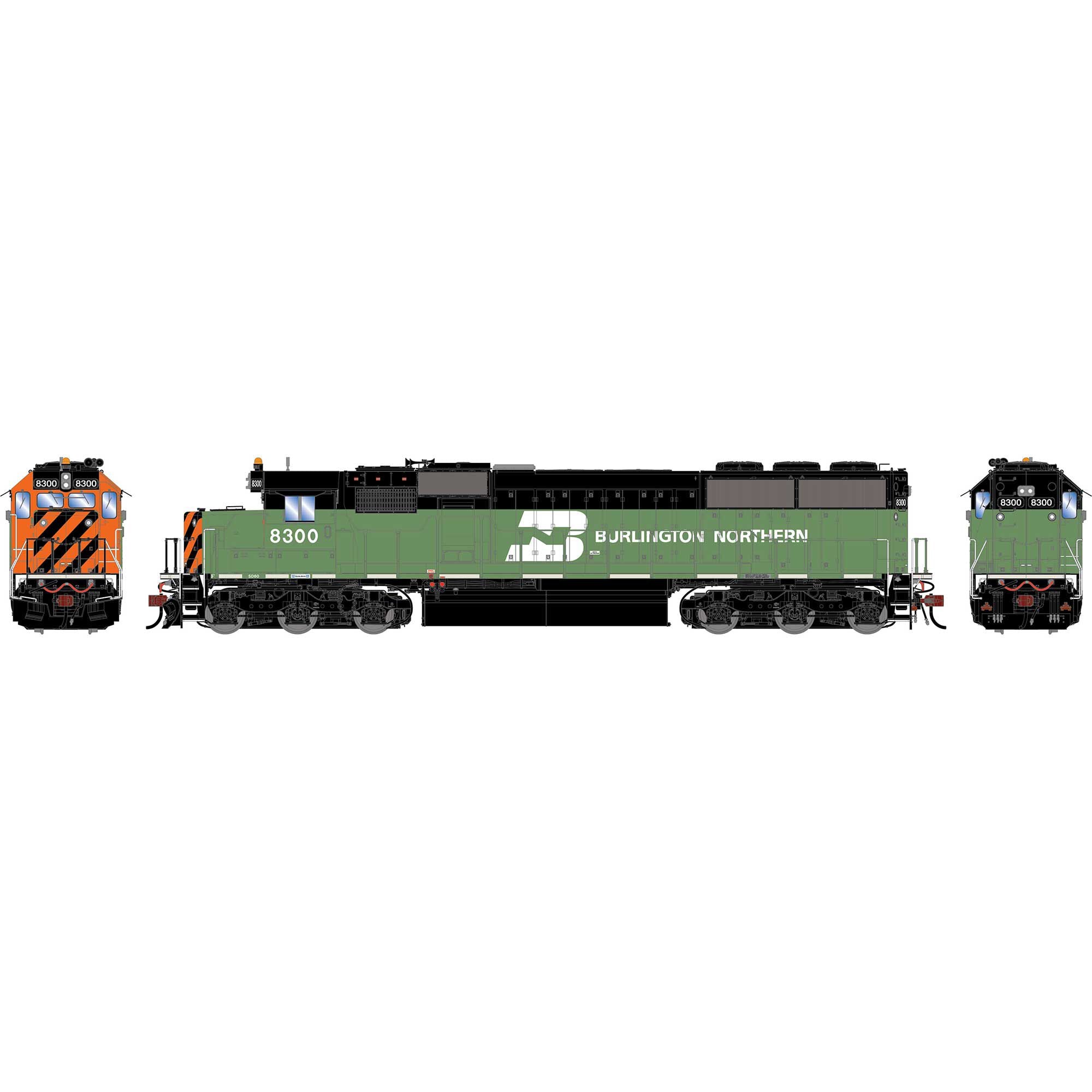 PREORDER Athearn Genesis HO G2163 EMD SD60 Diesel Locomotive, Burlington Northern #8300 (DCC & Sound Equipped) | 369.99