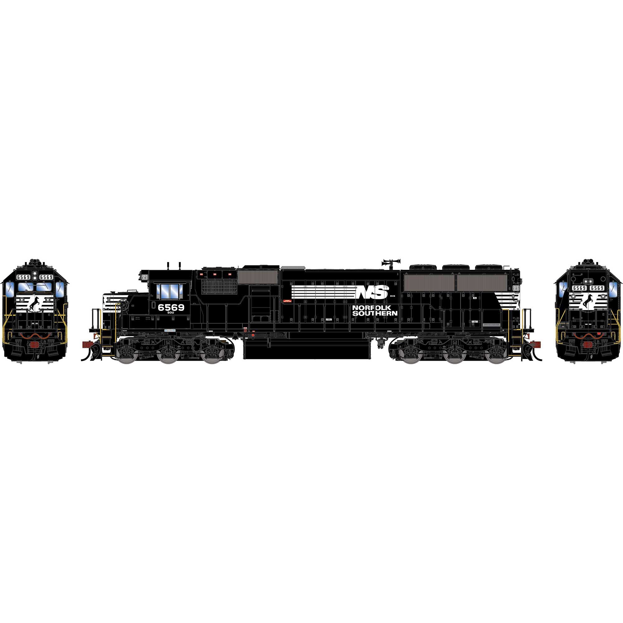 PREORDER Athearn Genesis HO G2175 EMD SD60 Diesel Locomotive, Norfolk Southern #6569 (DCC & Sound Equipped) | 369.99