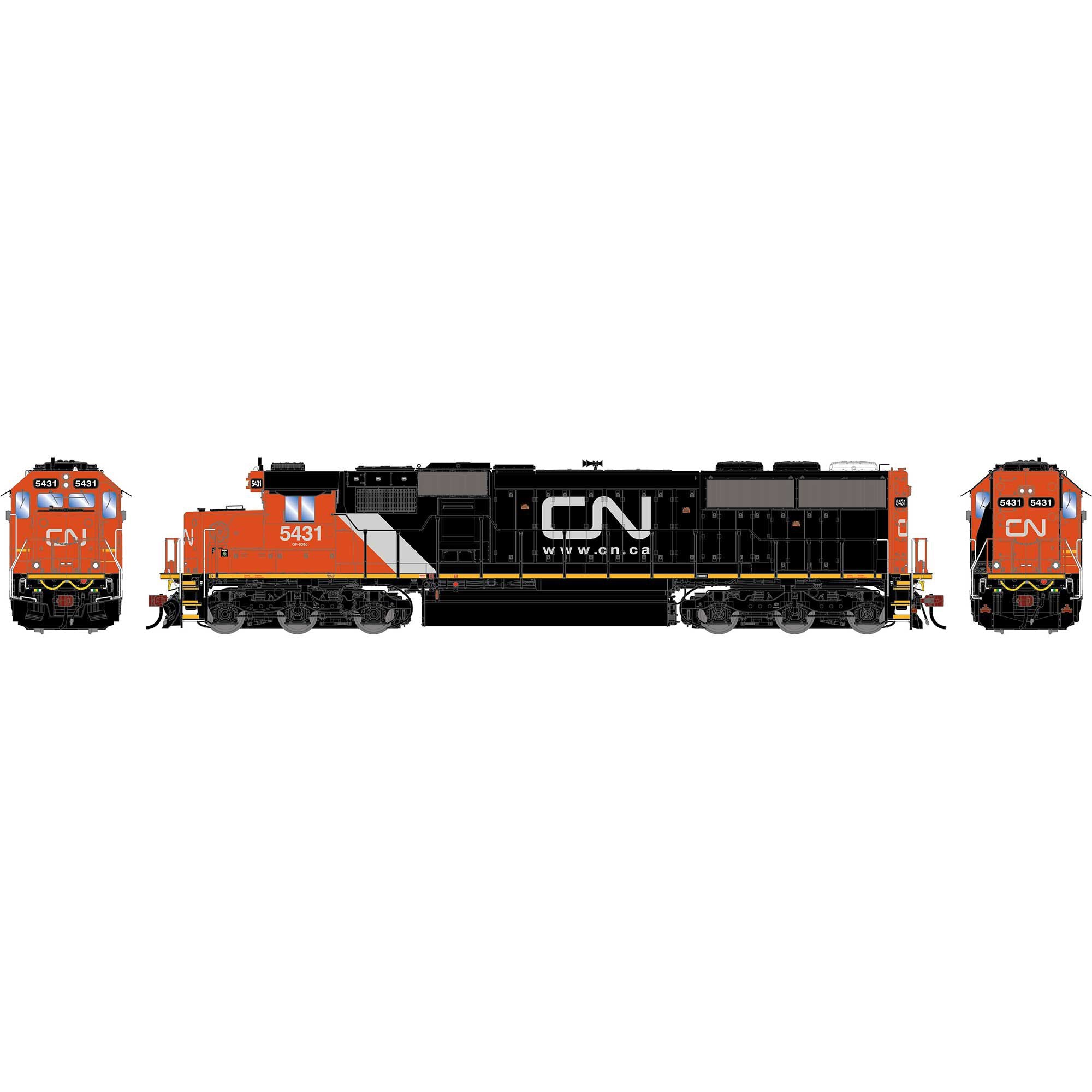 PREORDER Athearn Genesis HO G2179 EMD SD60 Diesel Locomotive, Canadian National #5431 (DCC & Sound Equipped) | 369.99