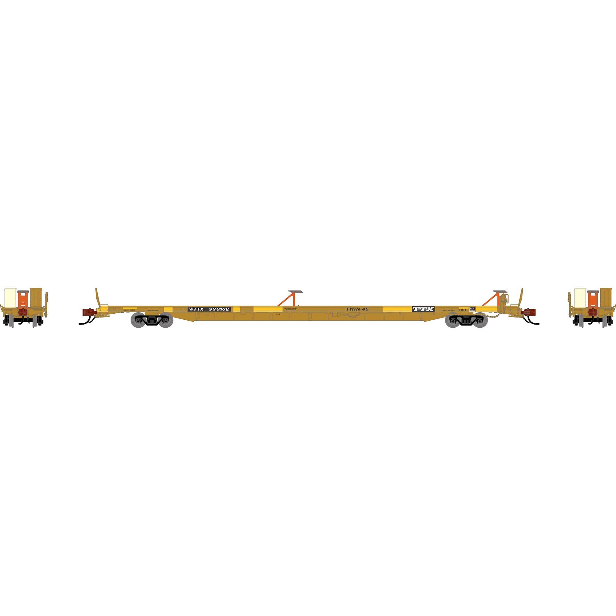 PREORDER Athearn Genesis N ATHG-2276 F89-F Flat Car, WTTX 'Twin 45' #930102