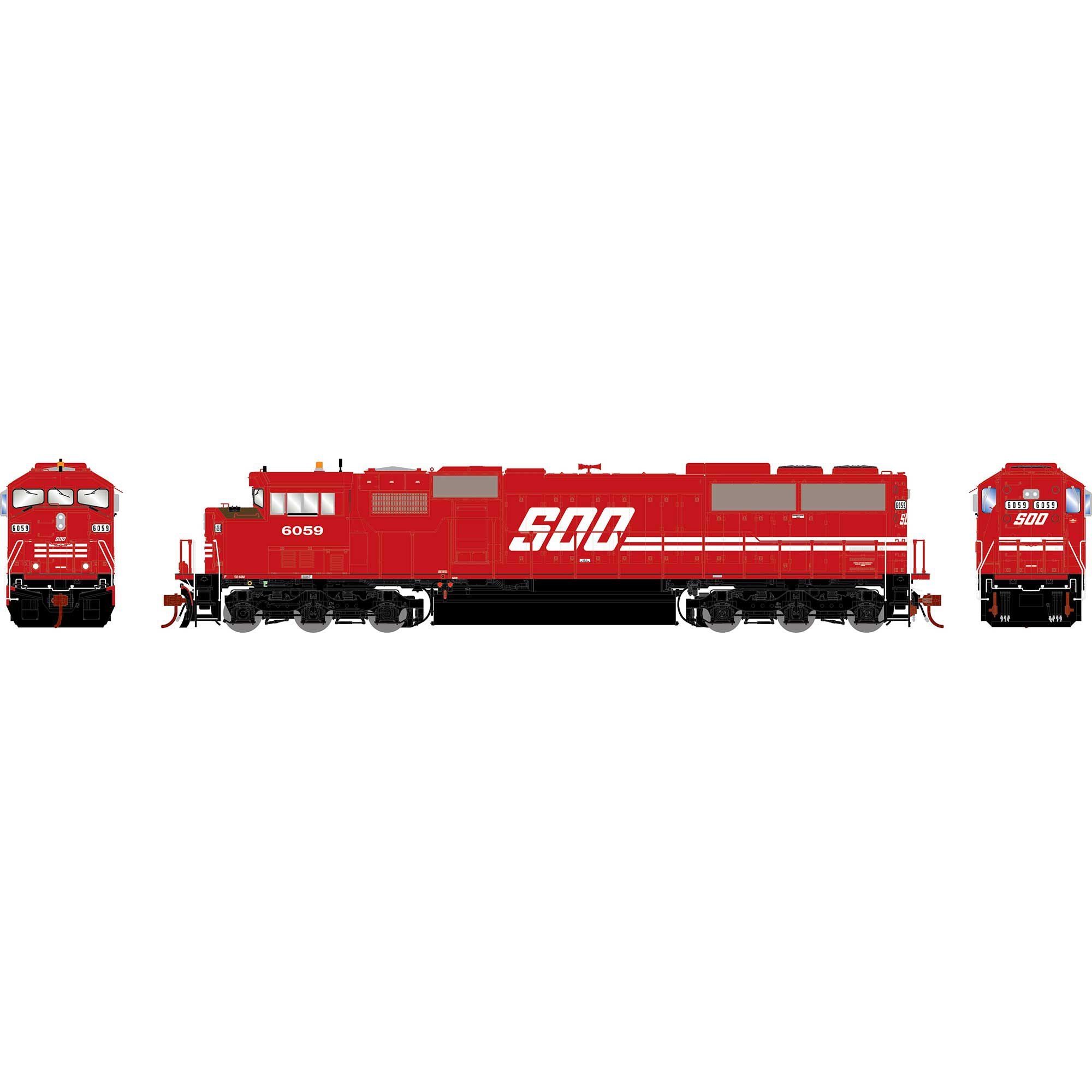 PREORDER Athearn Genesis HO G2341 EMD SD60M Tri-clops Diesel Locomotive, Soo Line #6059 | 247.49