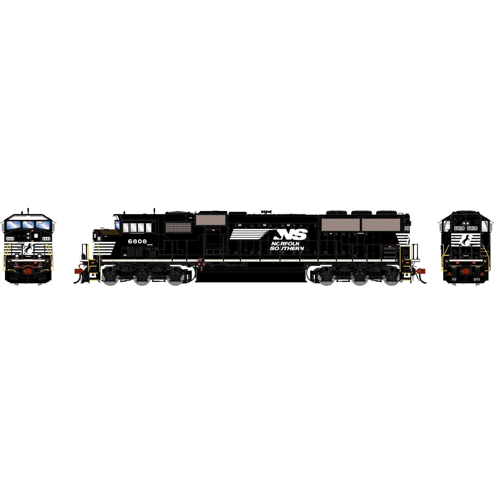 PREORDER Athearn Genesis HO G2358 SD60M Tri-Clops Locomotive, Norfolk Southern #6808 (DCC & Sound Equipped)