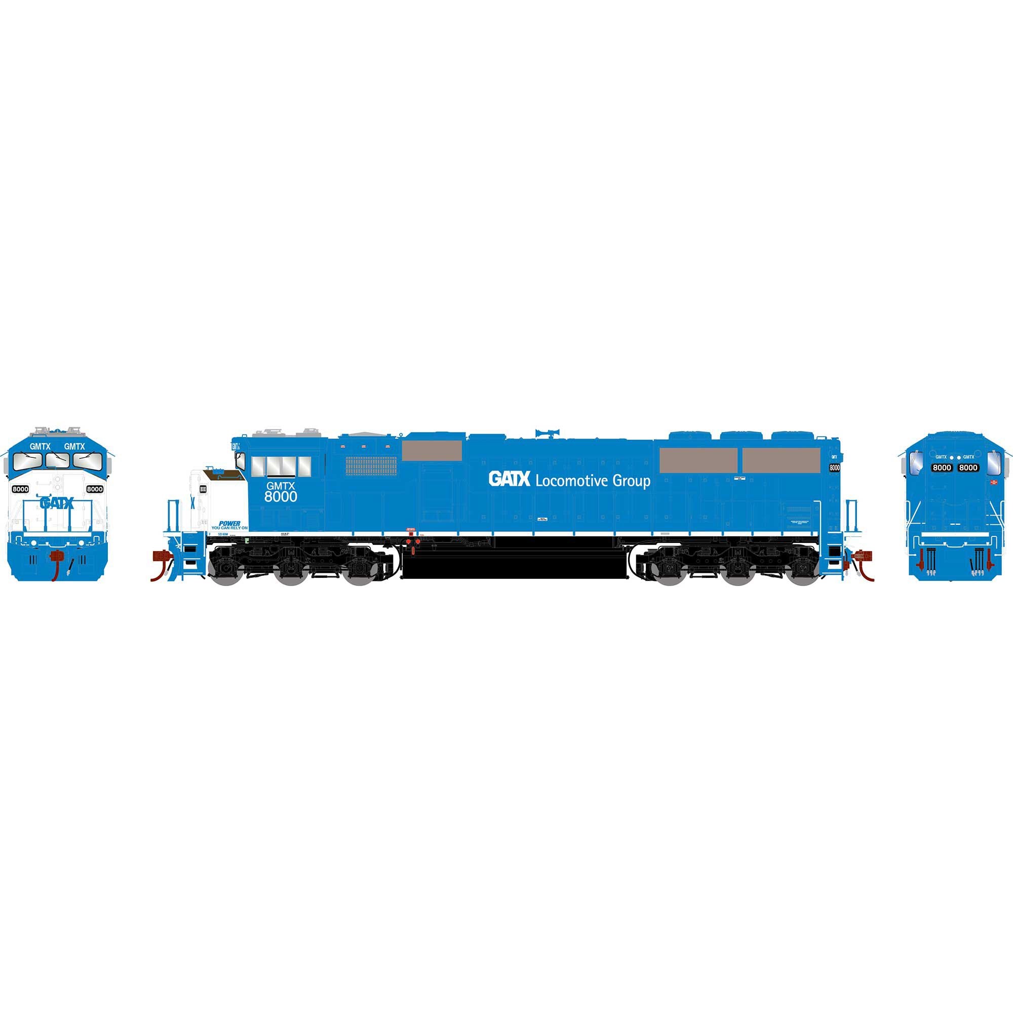 PREORDER Athearn Genesis HO G2362 EMD SD60M Tri-clops Diesel Locomotive, GATX #8000 (DCC & Sound Equipped) | 337.49