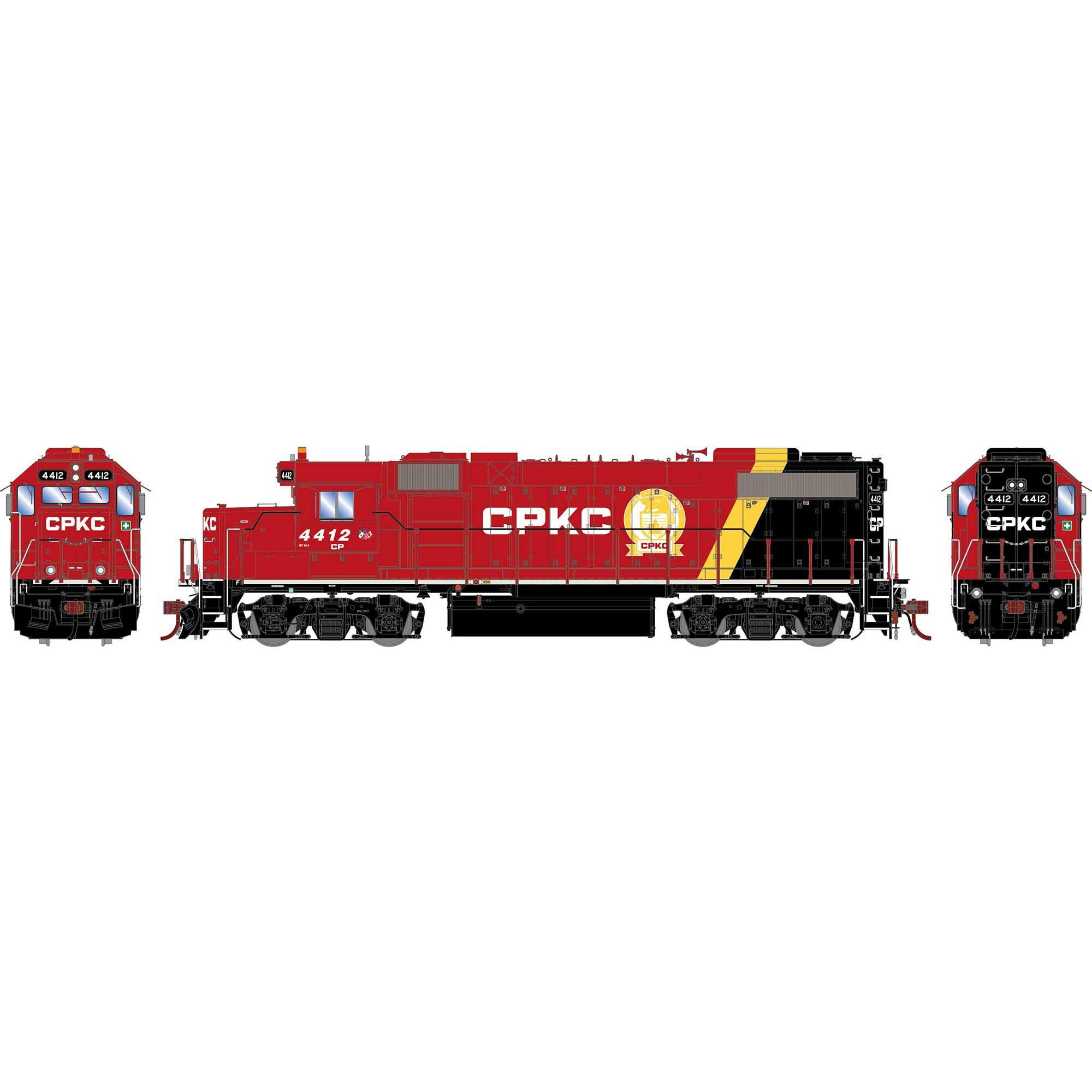 PREORDER Athearn Genesis HO G2369 EMD GP38-2 Diesel Locomotive, Canadian Pacific Kansas City #4412 | 202.49