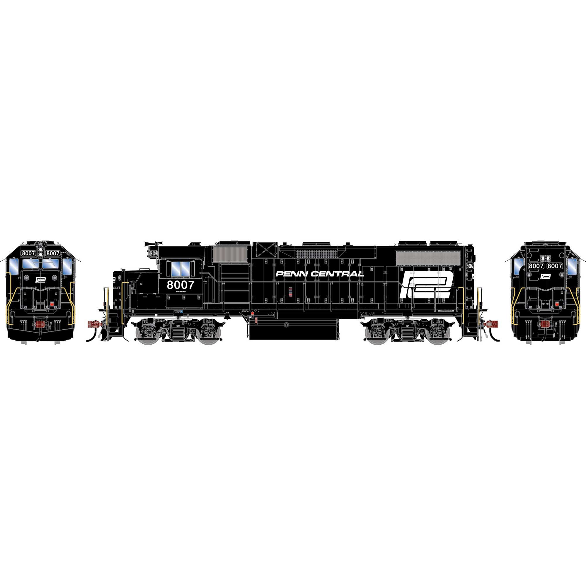 PREORDER Athearn Genesis HO G2380 EMD GP38-2 Diesel Locomotive, Penn Central #8007 | 202.49