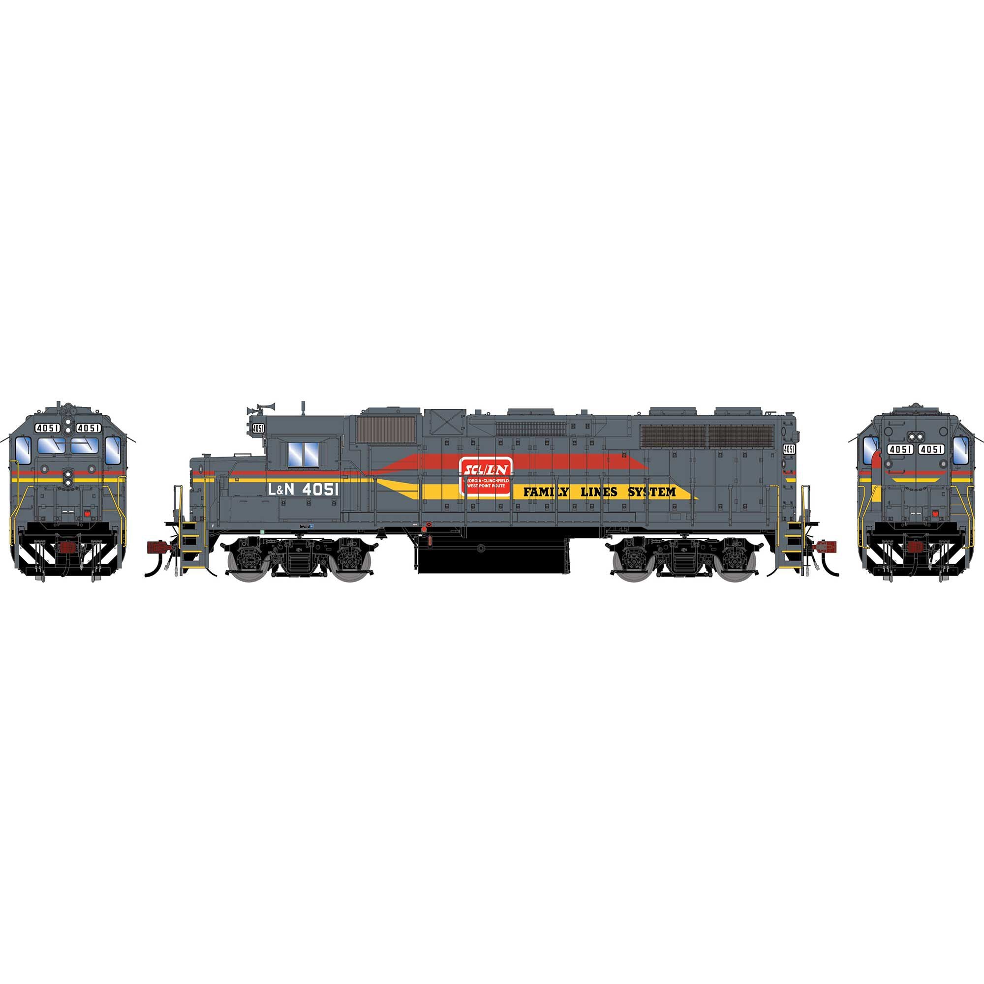 PREORDER Athearn Genesis HO G2388 EMD GP38-2 Diesel Locomotive, Louisville & Nashville Family Lines System #4051 (DCC & Sound Equipped) | 292.49