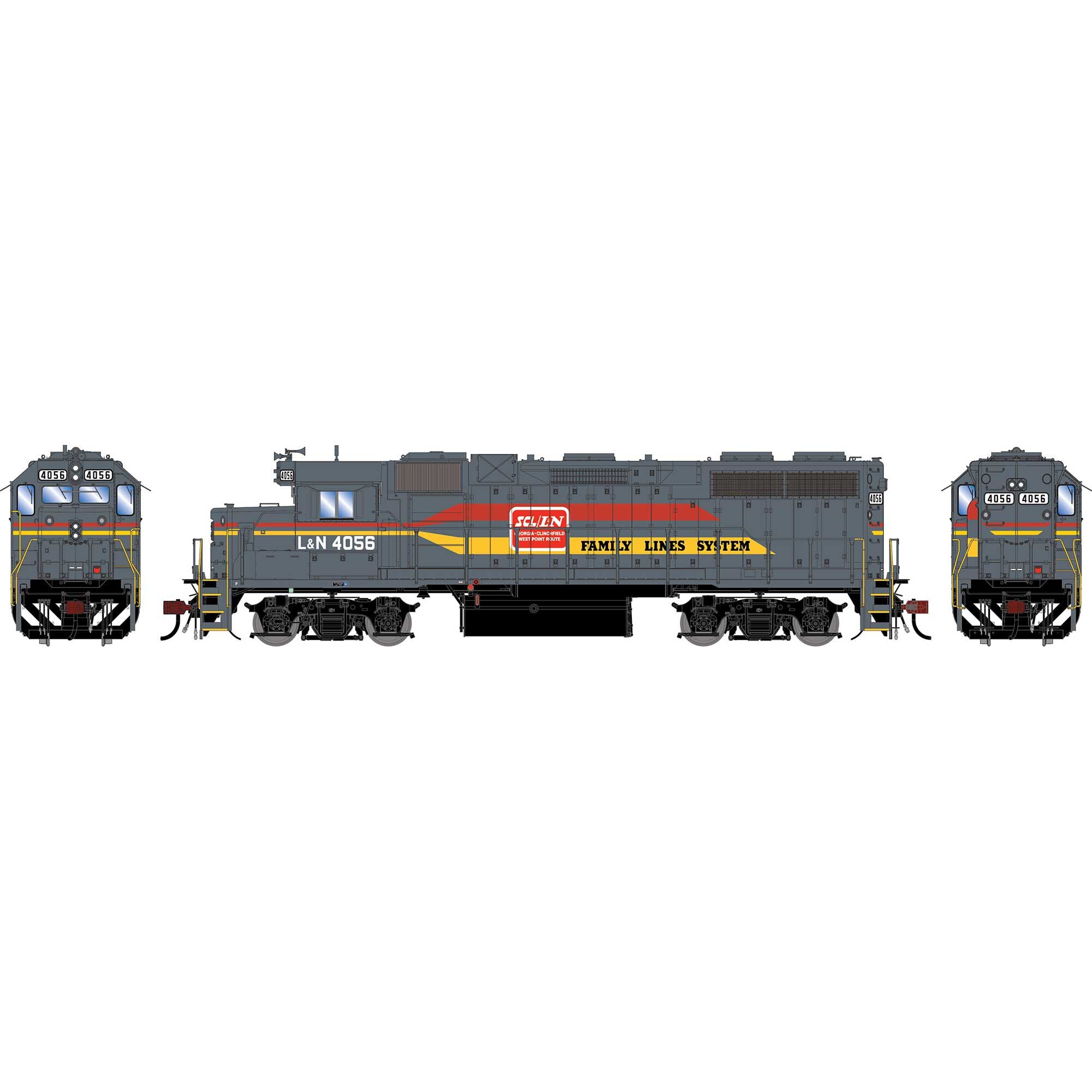 PREORDER Athearn Genesis HO G2389 EMD GP38-2 Diesel Locomotive, Louisville & Nashville Family Lines System #4056 (DCC & Sound Equipped) | 292.49