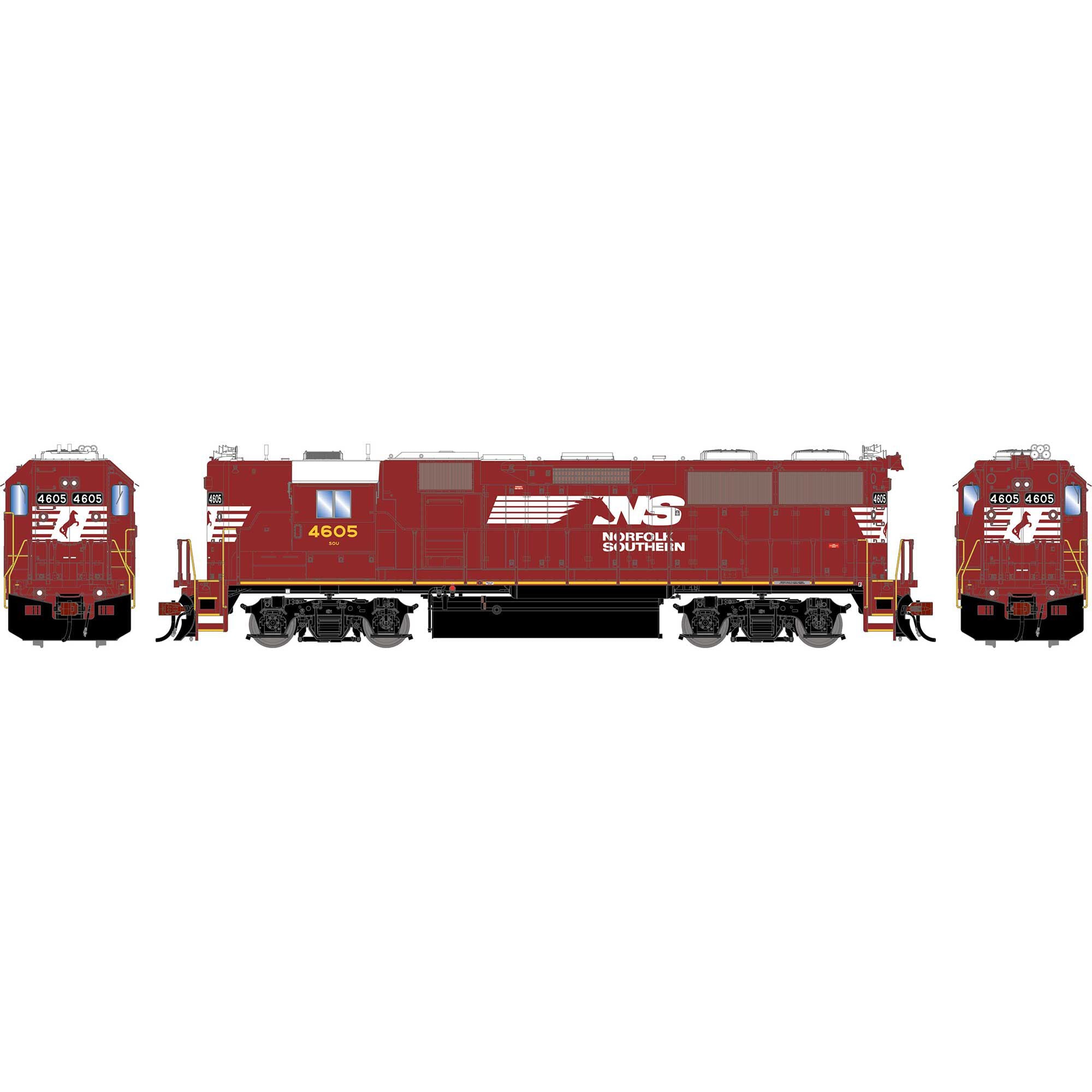PREORDER Athearn Genesis HO G2440 GP49 Diesel Locomotive, Norfolk Southern (Legendary Liveries) #4605 (DCC & Sound Equipped) | 289.24
