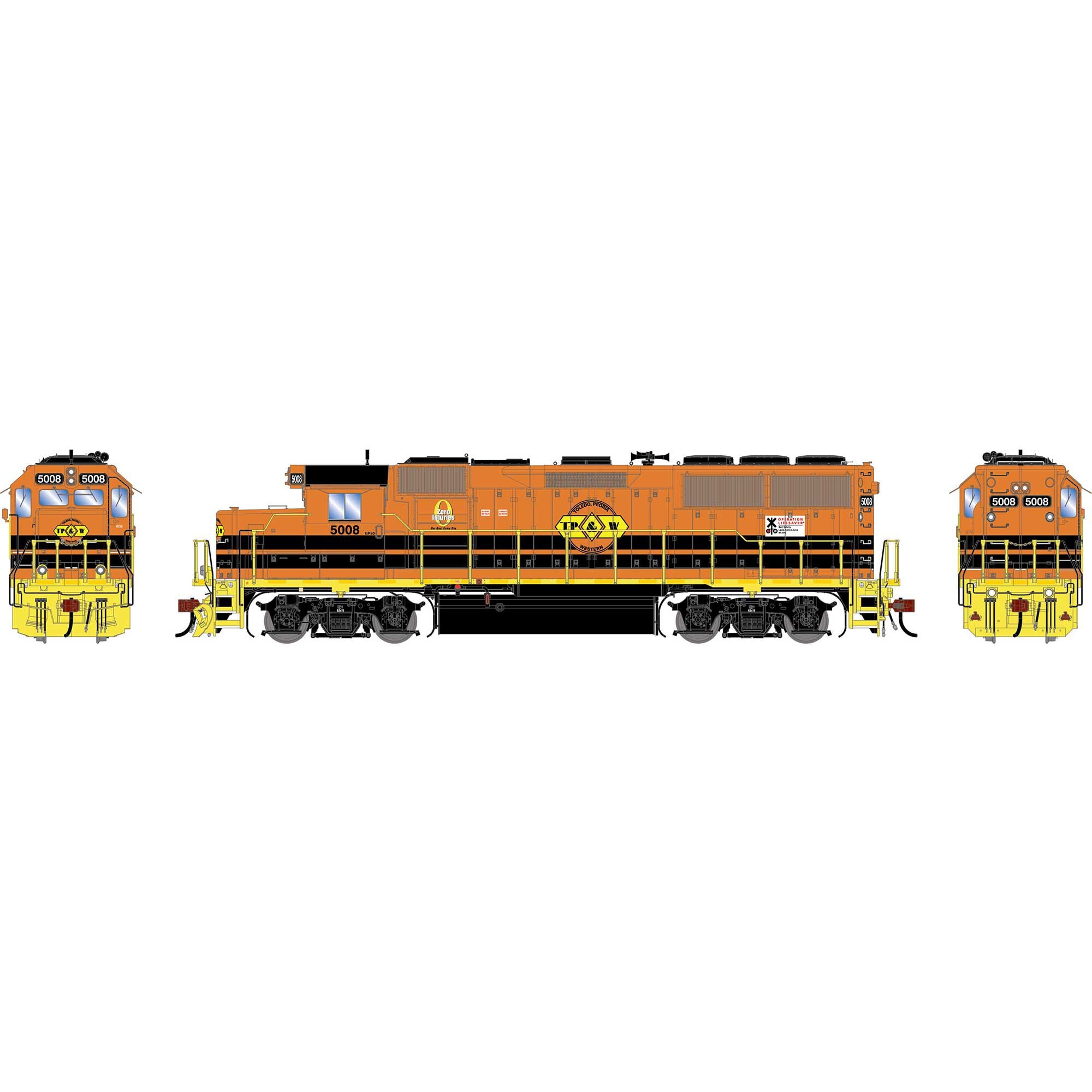PREORDER Athearn Genesis HO G2457 GP50 PH I Diesel Locomotive, Toledo Peoria & Western #5008 (DCC & Sound Equipped) | 289.24