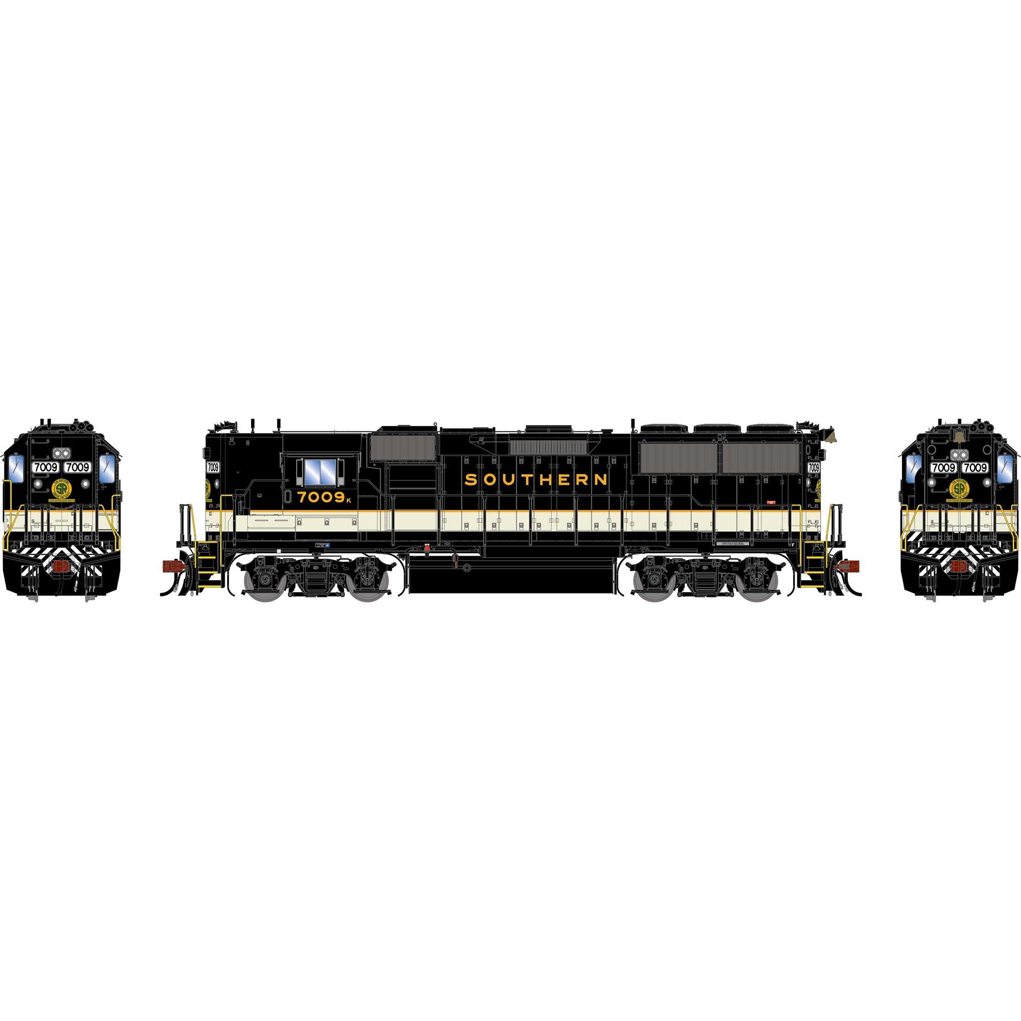 PREORDER Athearn Genesis HO G2460 GP50 PH I Diesel Locomotive, Southern #7009 (DCC & Sound Equipped) | 289.24