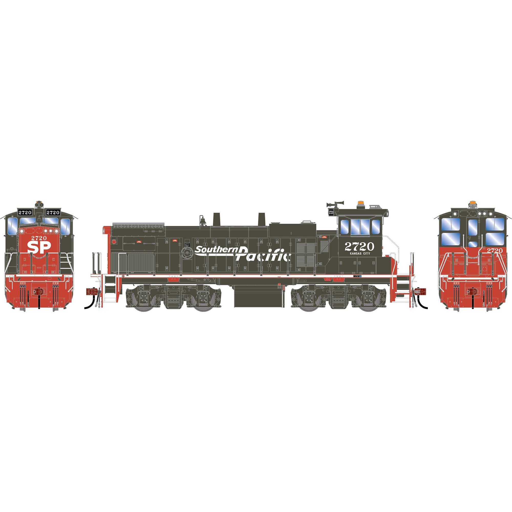 PREORDER Athearn Genesis HO G2508 MP15AC Locomotive, Southern Pacific #2720