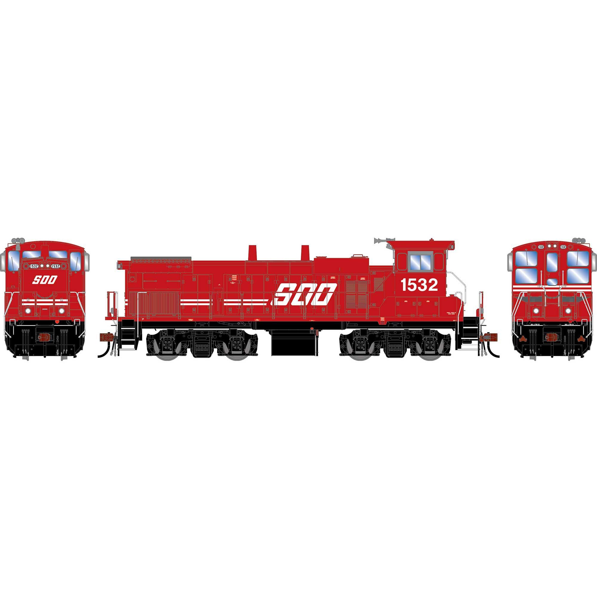 PREORDER Athearn Genesis HO G2511 MP15AC Locomotive, Soo Line #1532