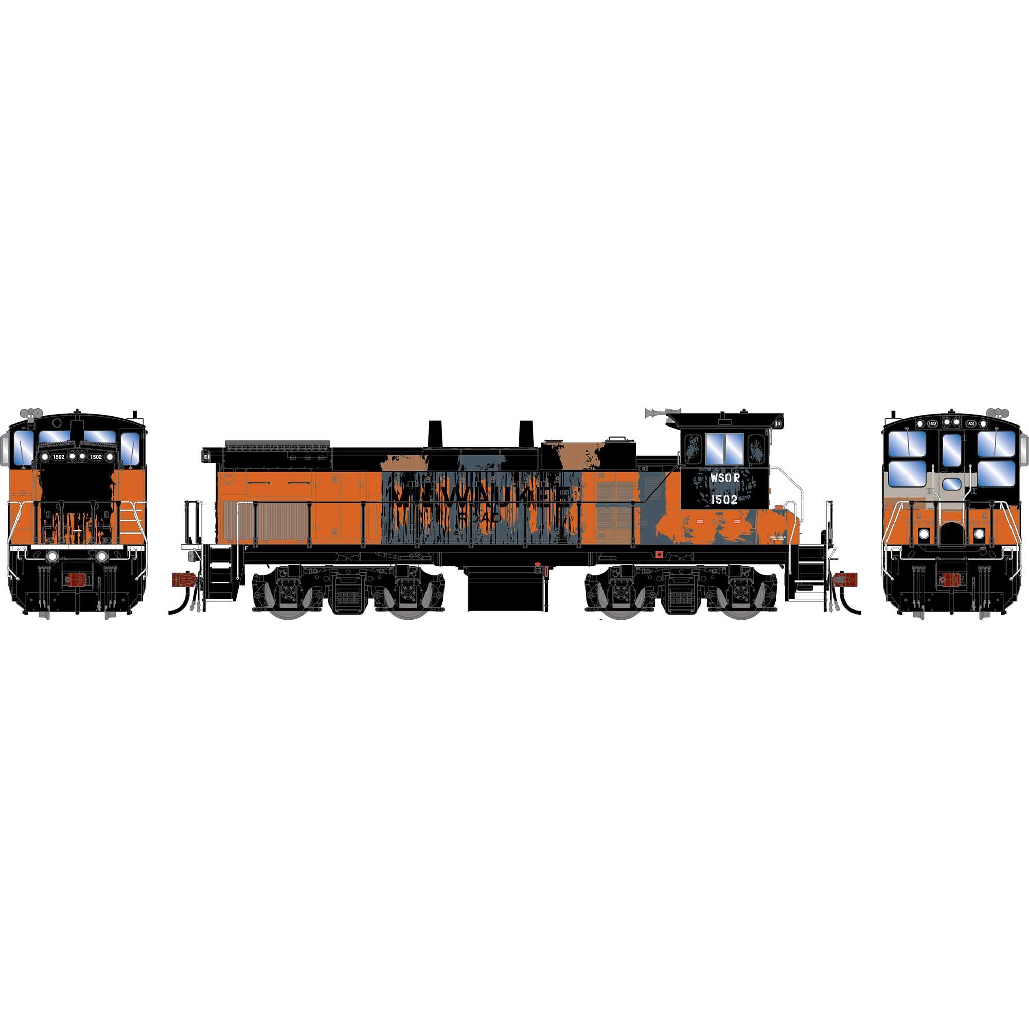 PREORDER Athearn Genesis HO G2515 MP15AC Locomotive, Wisconsin & Southern Primed For Grime #1502