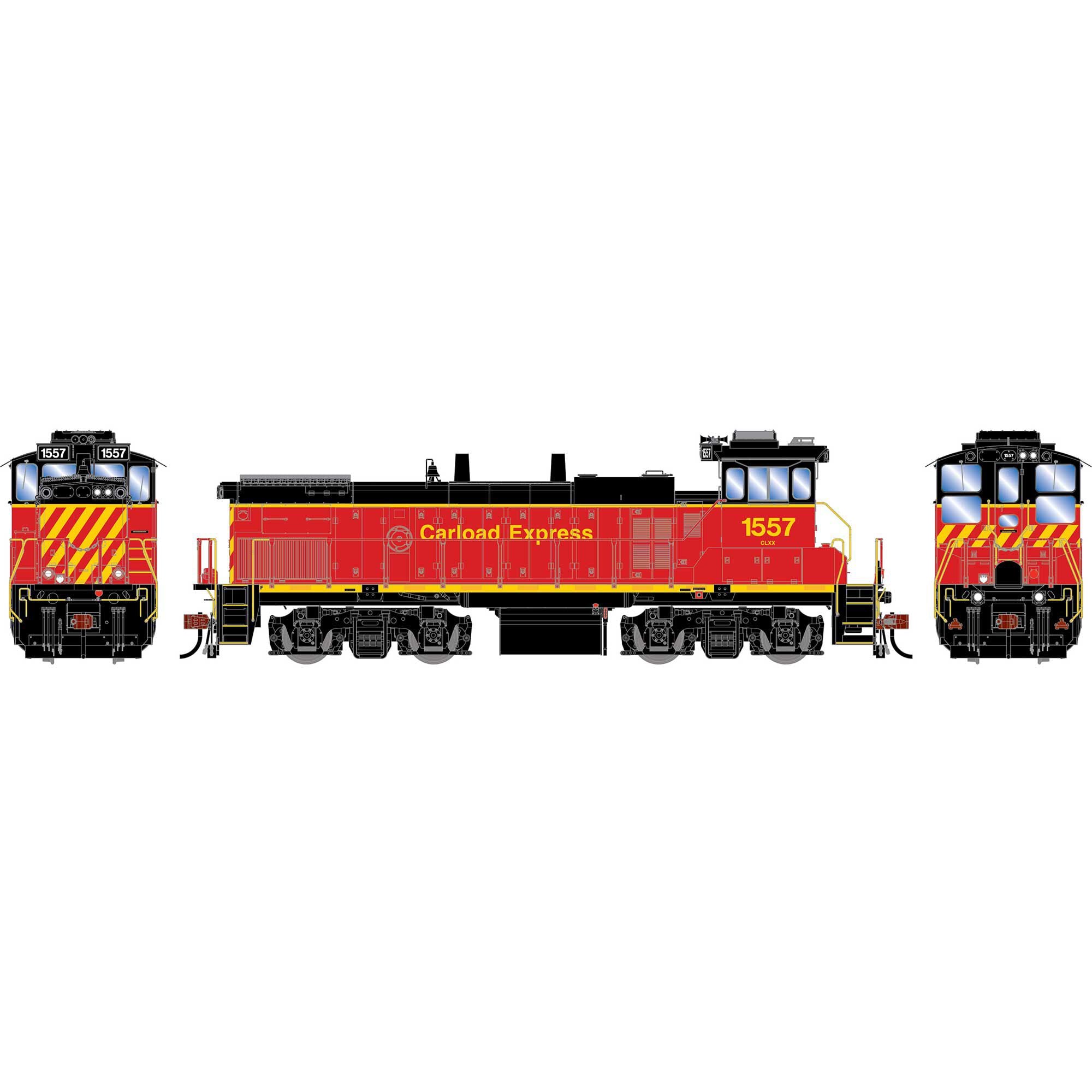 PREORDER Athearn Genesis HO G2537 MP15AC Locomotive, Carload Express #1557 (DCC & Sound Equipped)