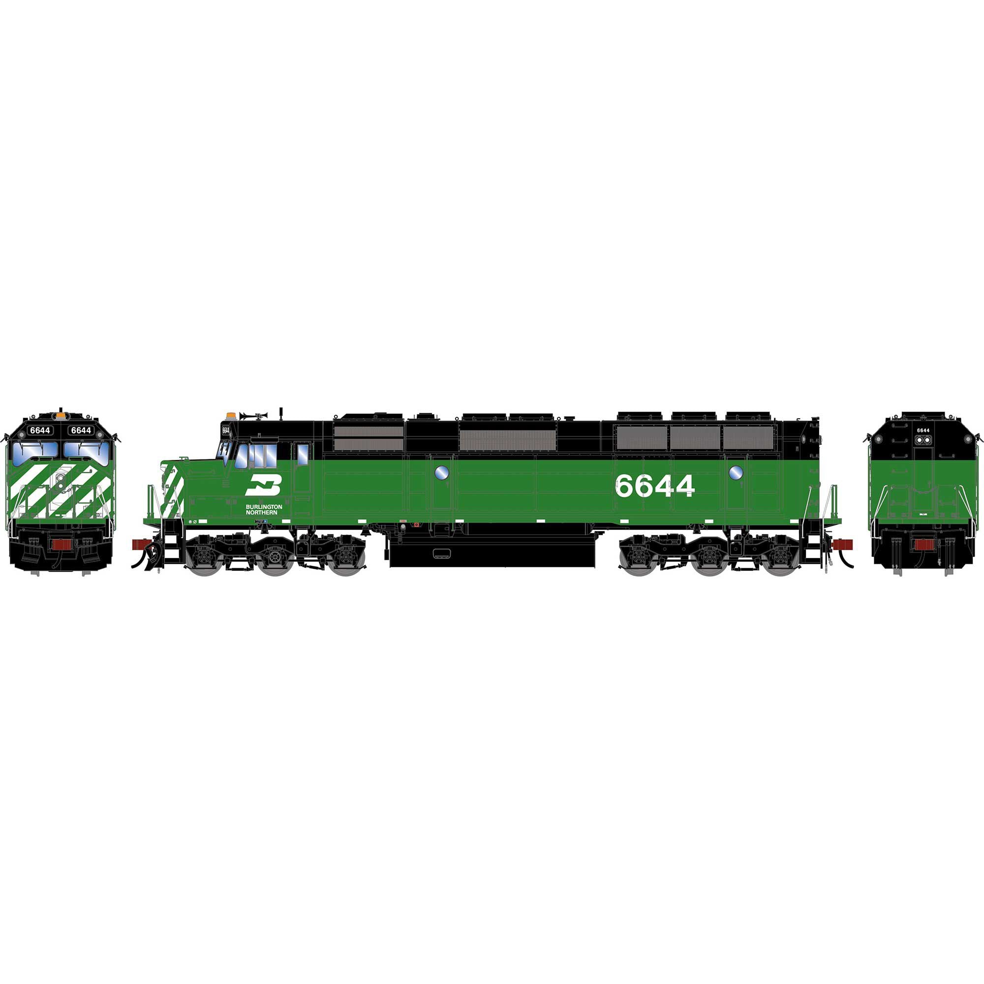 PREORDER Athearn Genesis HO G2610 F45 Locomotive, Burlington Northern #6644
