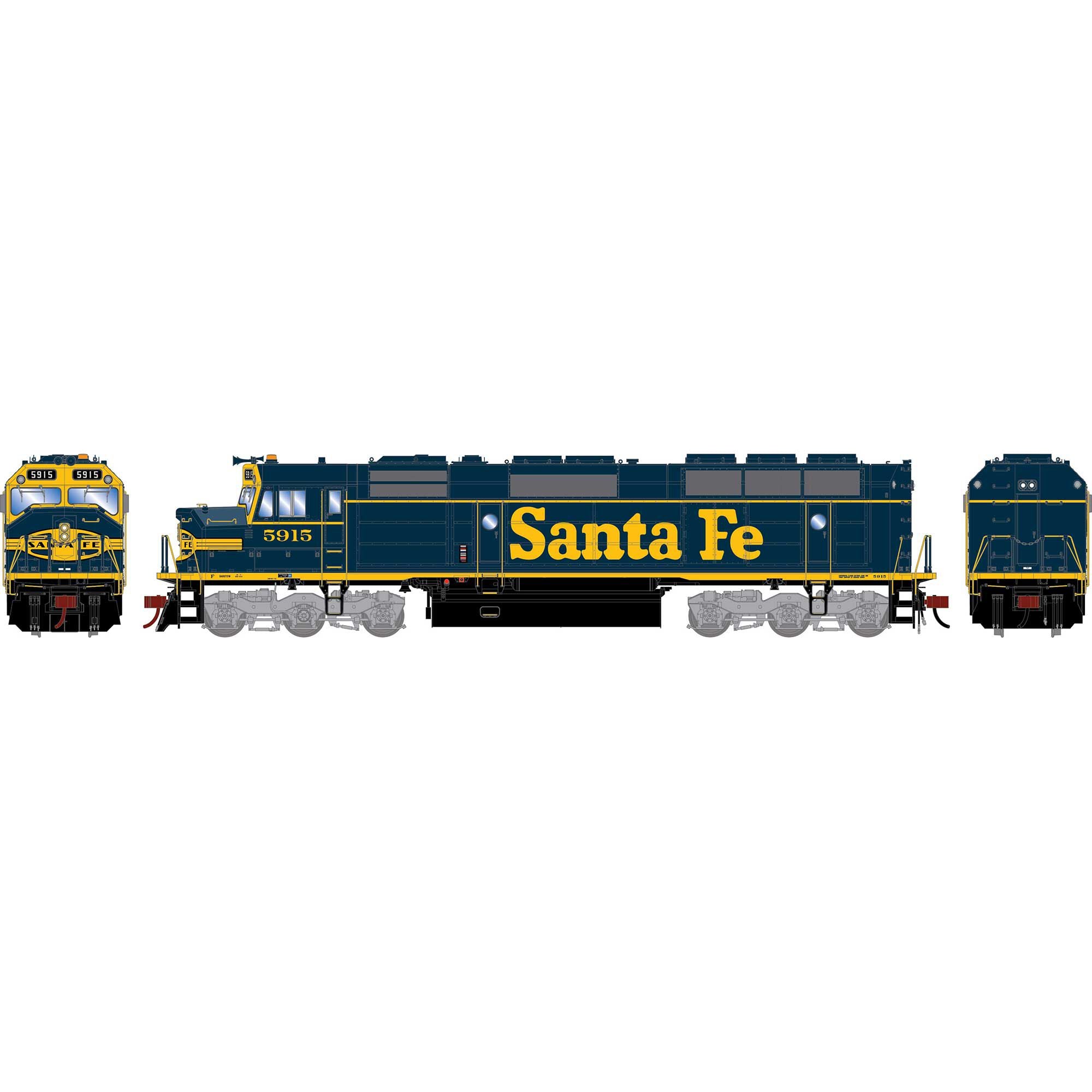 PREORDER Athearn Genesis HO G2612 F45 Locomotive, Atchison Topeka & Santa Fe #5915