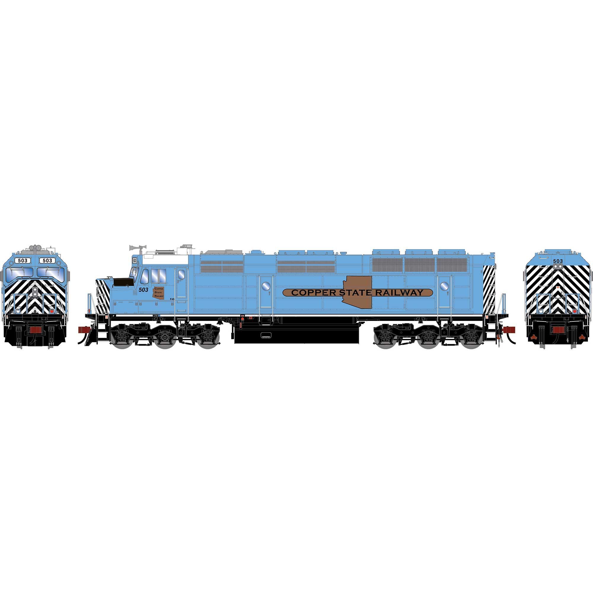 PREORDER Athearn Genesis HO G2616 F45 Locomotive, Copper State Legendary Liveries #503
