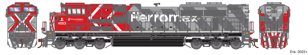 Athearn Genesis ATHG75850 HO SD70ACe w/DCC & Sound, Ferromex #4053