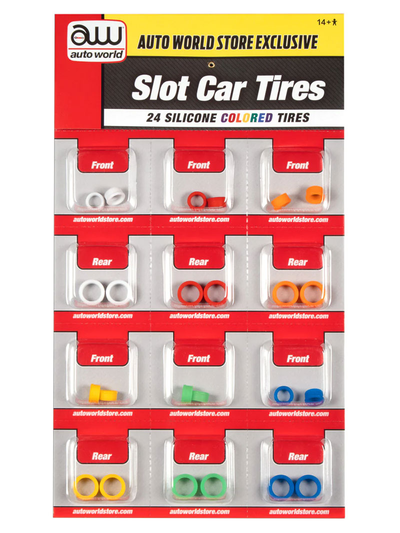 Auto World SCM161 4-Gear Color Silicone Tire Set