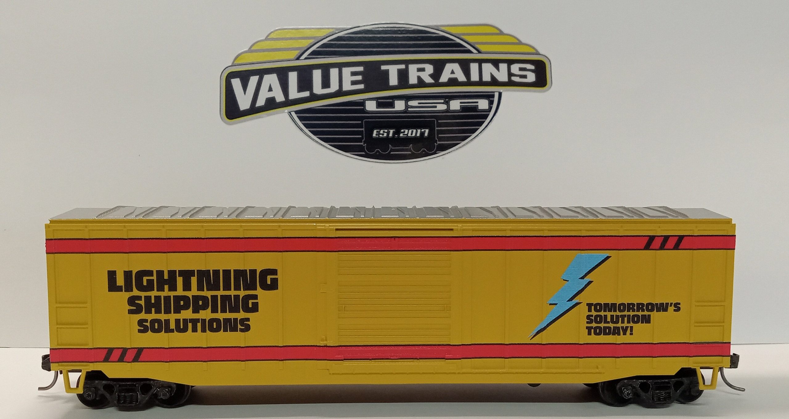 Value Trains USA HO 10054-LI Boxcar, Lightning Shipping Solutions
