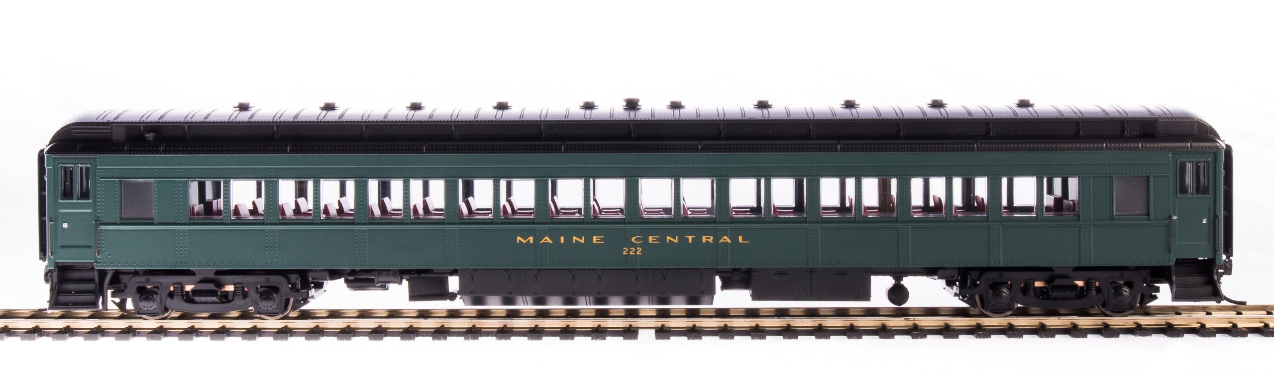 BLI 6445 MEC 80' Passenger Coach, Green & Gold, 2-pack B, HO (Fantasy Paint Scheme)