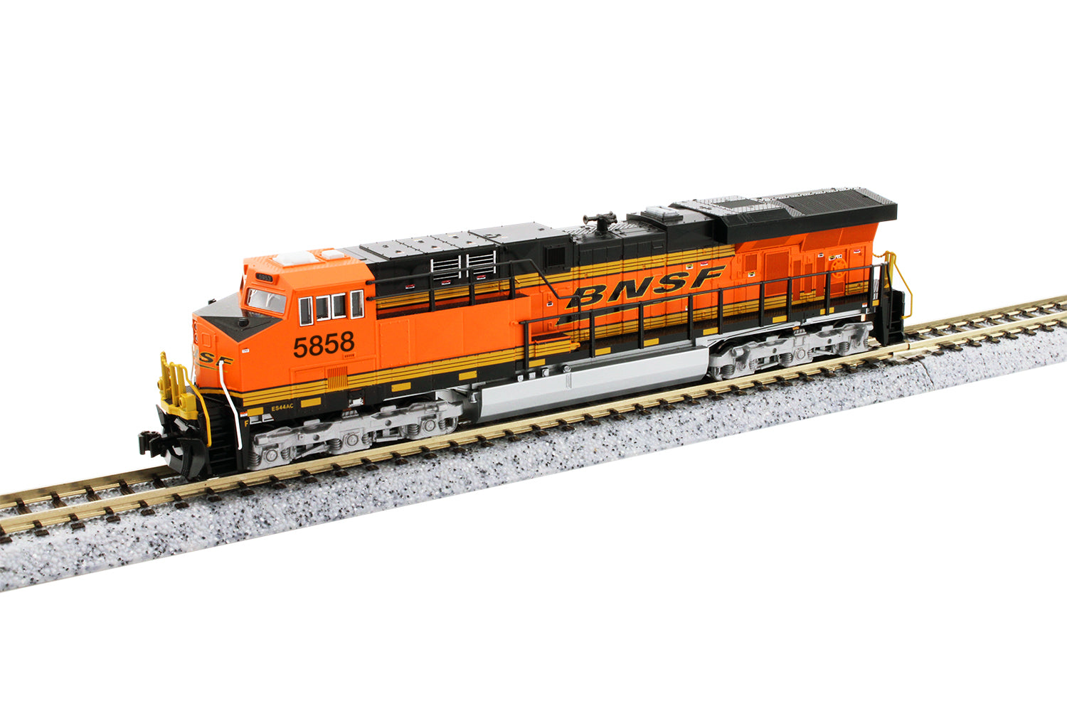 PREORDER Kato N 1768958-DCC GE ES44AC, Burlington Northern Santa Fe Swoosh #5858 (DCC Equipped) | 202.5