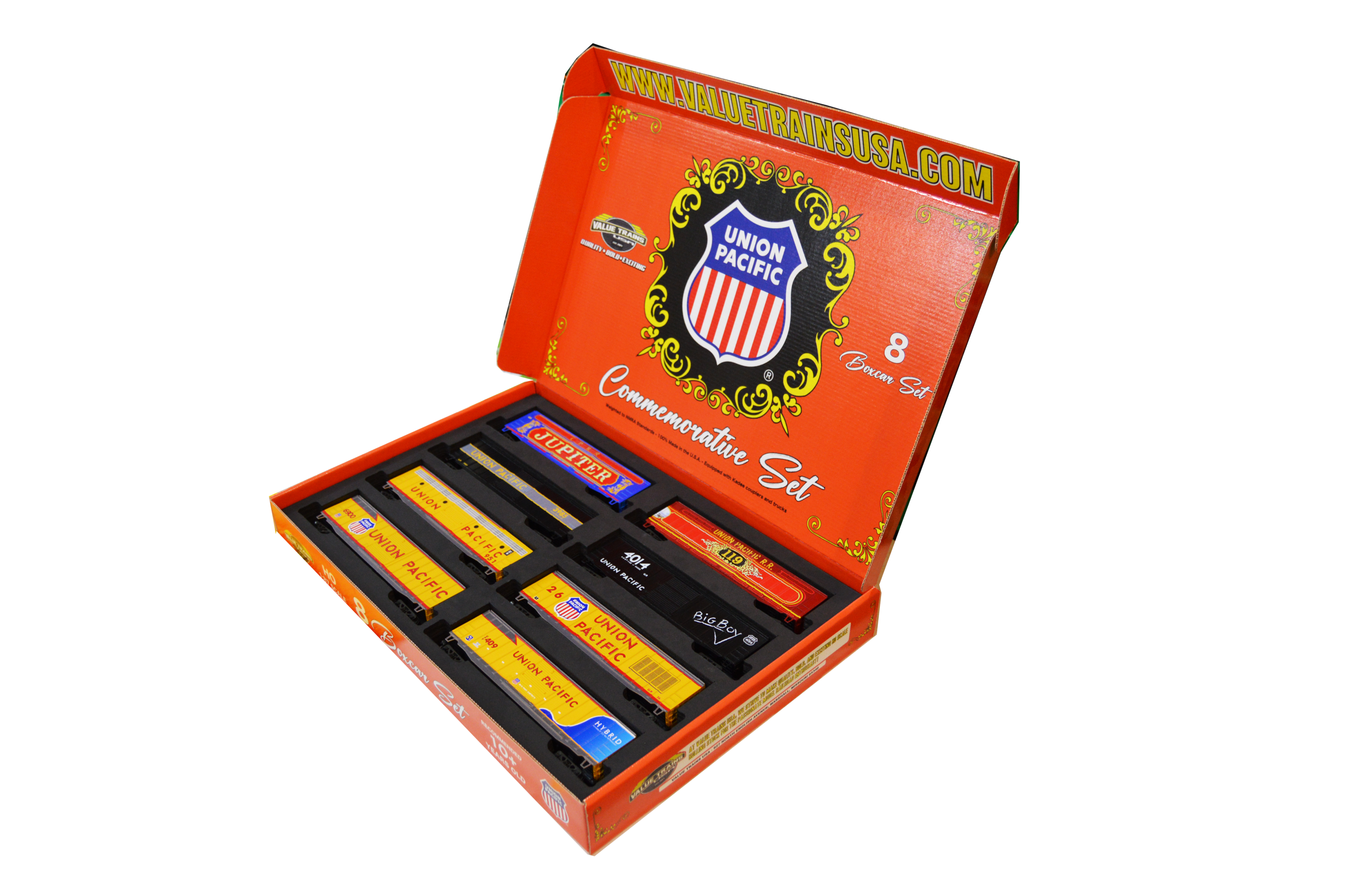 Value Trains USA HO 10070 Boxcar Commemorative Edition Set, Union Pacific (8-Pack)
