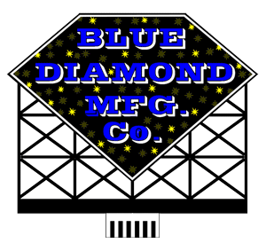 Miller Engineering Animation 8581 - Blue Diamond Mfg. Animated Sign, Large