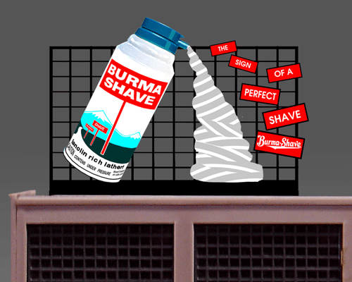 Miller Engineering Animation 441352 Burma Shave, Small, HO/N