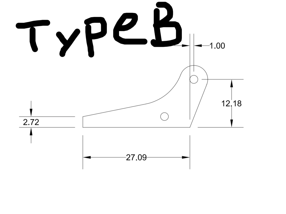 CFK Control Horn 12.8mm for DS Type B