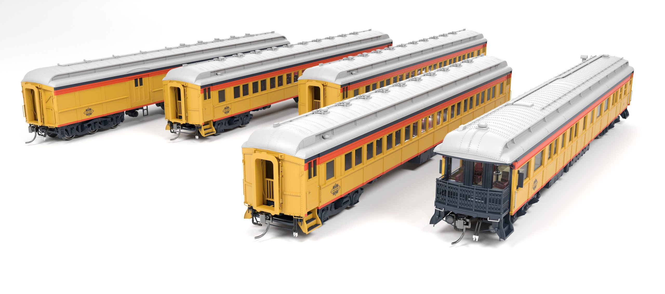PREORDER Broadway Limited Imports HO 9714 Heavyweight 5-Car Passenger Set, Chessie System Special #2/5/6/7/18