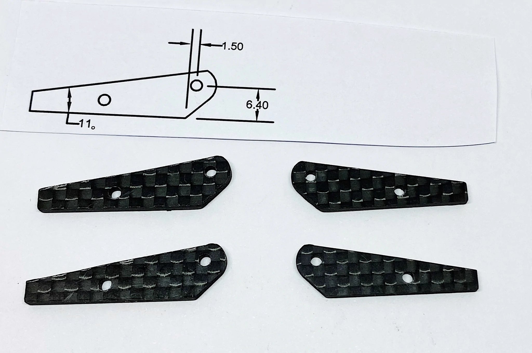 CFK Control Horn 6.4mm for F3F / F3B