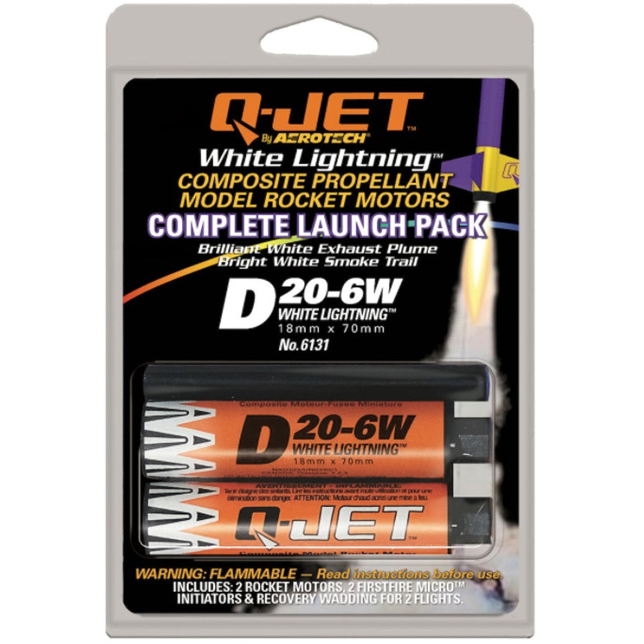 Quest 6131 D20-6W Q-Jet White Lightning 2pk