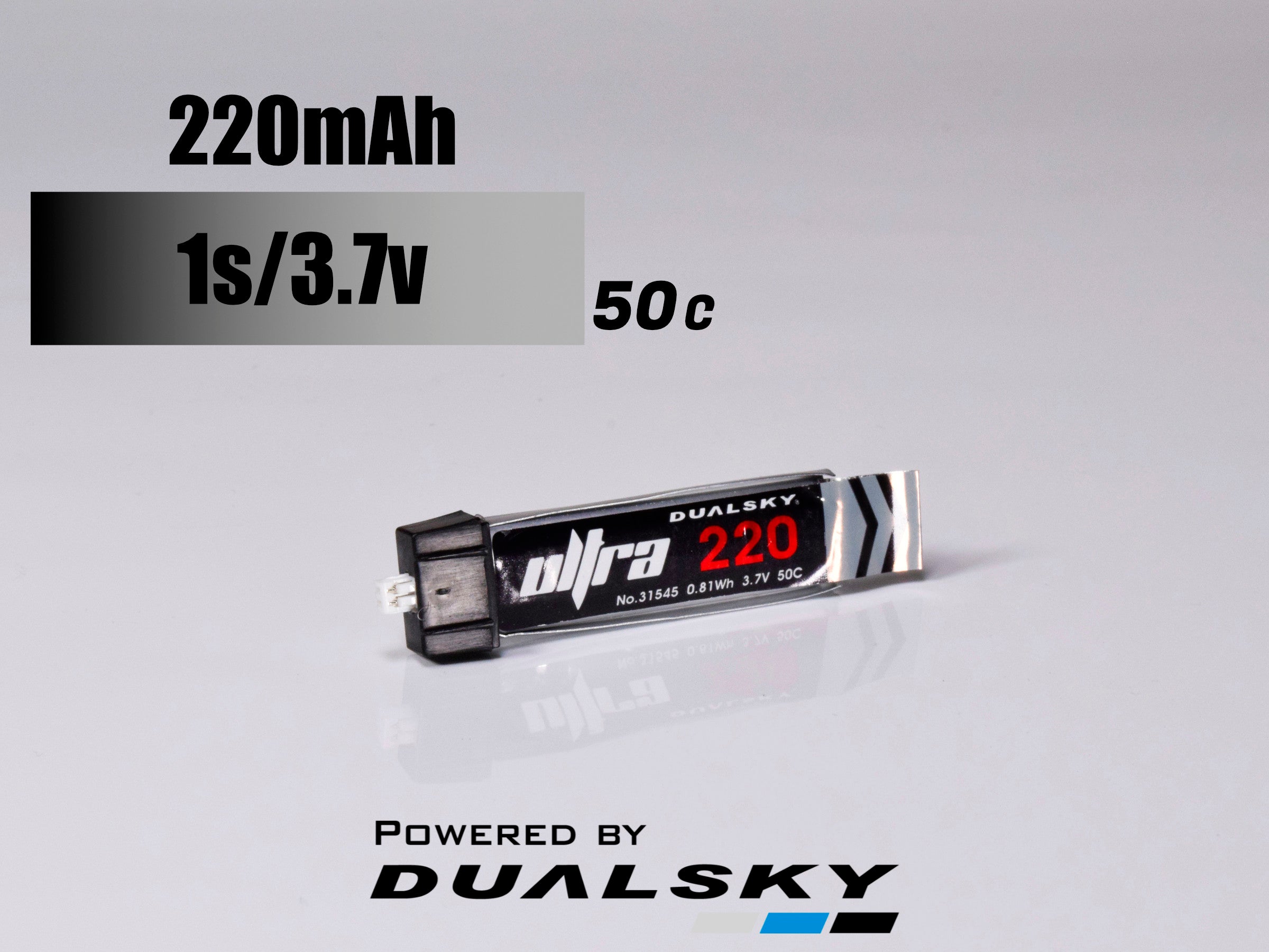 Dualsky ULT 1S 220mAh 50C Horizon Connector JST PH1.25