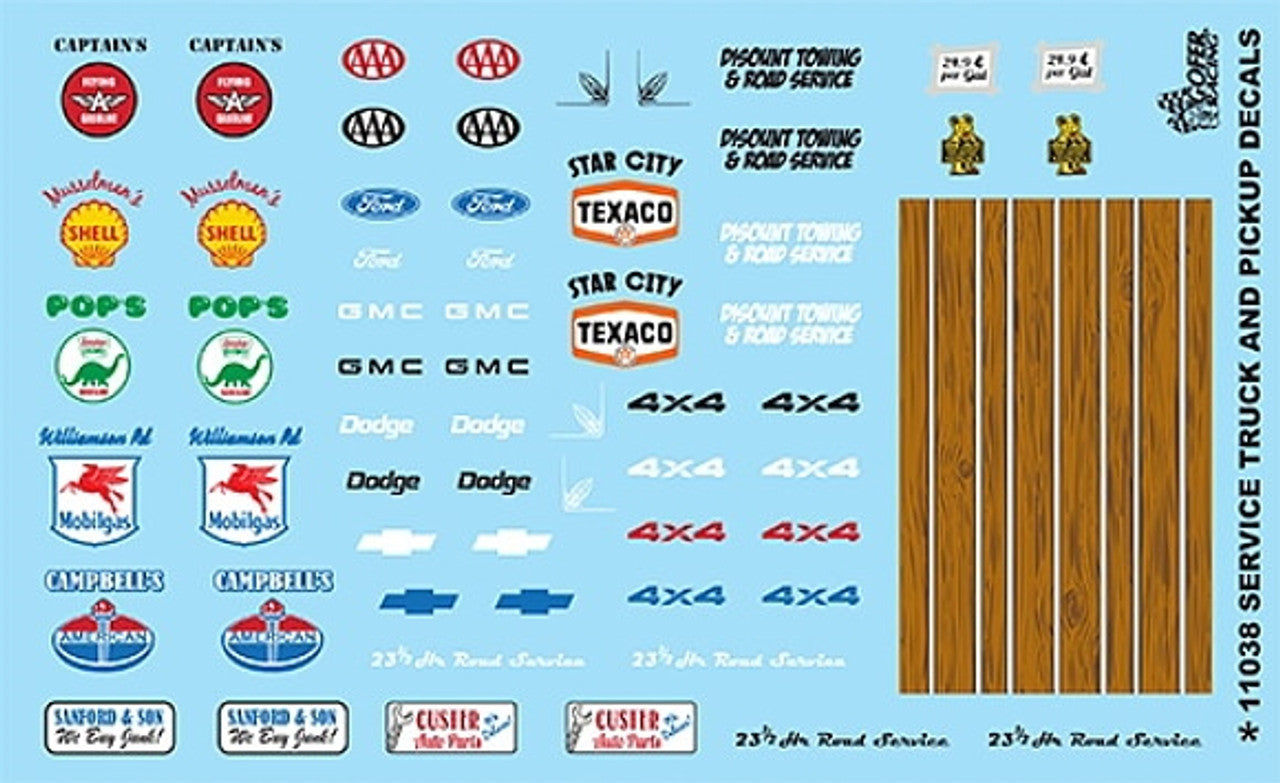 Gofer Racing 11038 GR SERV TRUCK / PCKUP DCL